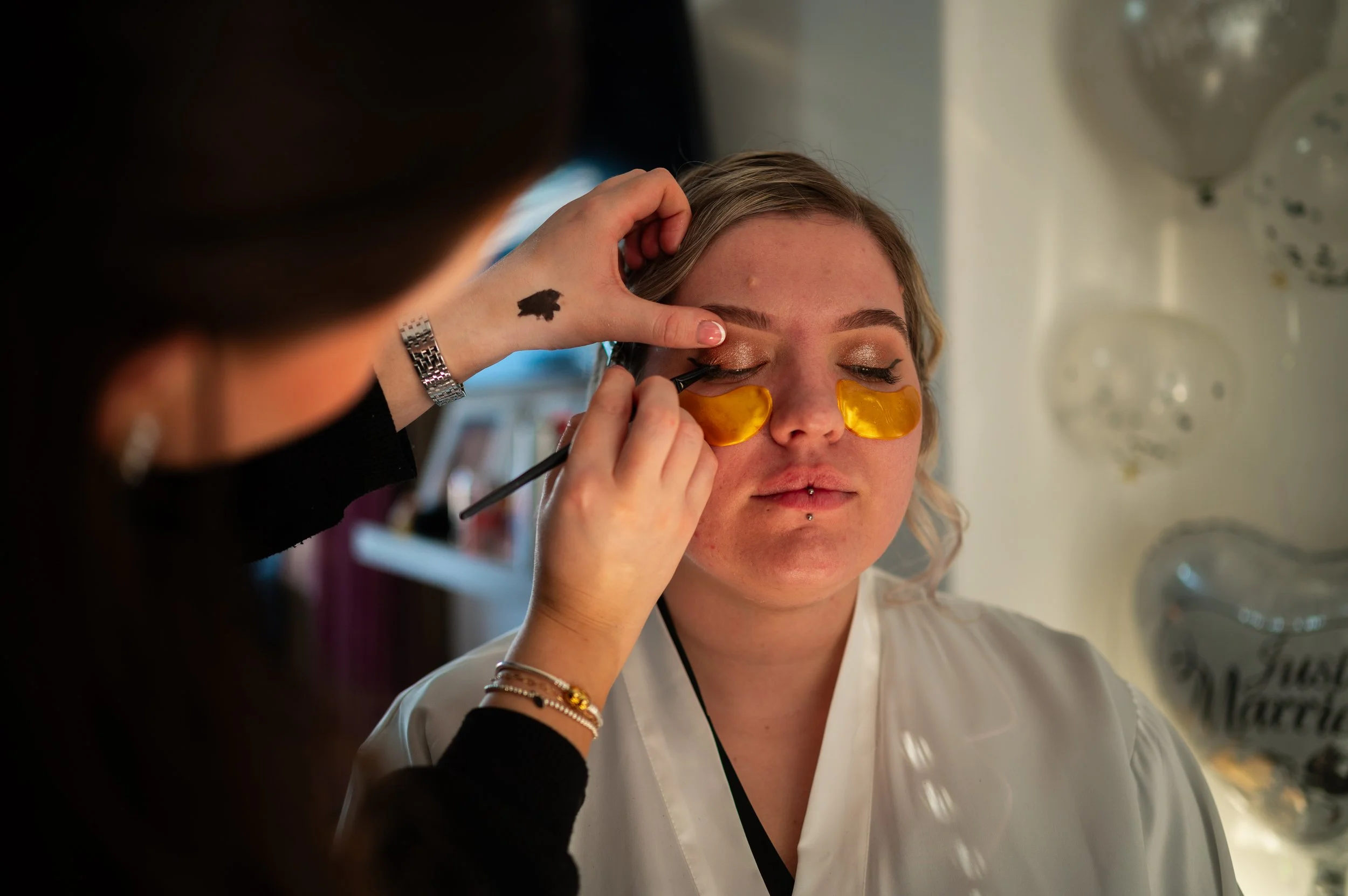wedding bride prep preparations make up