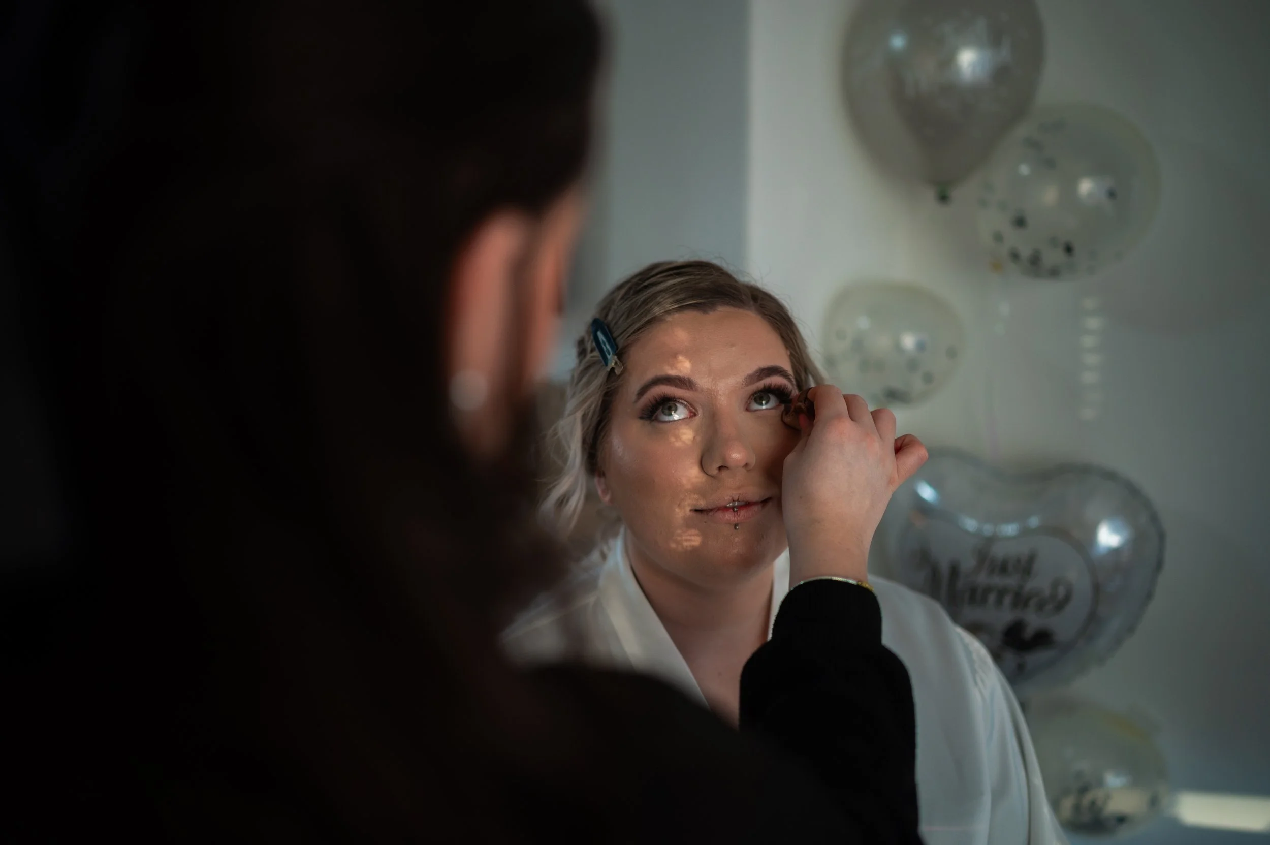 wedding bride preparations make up