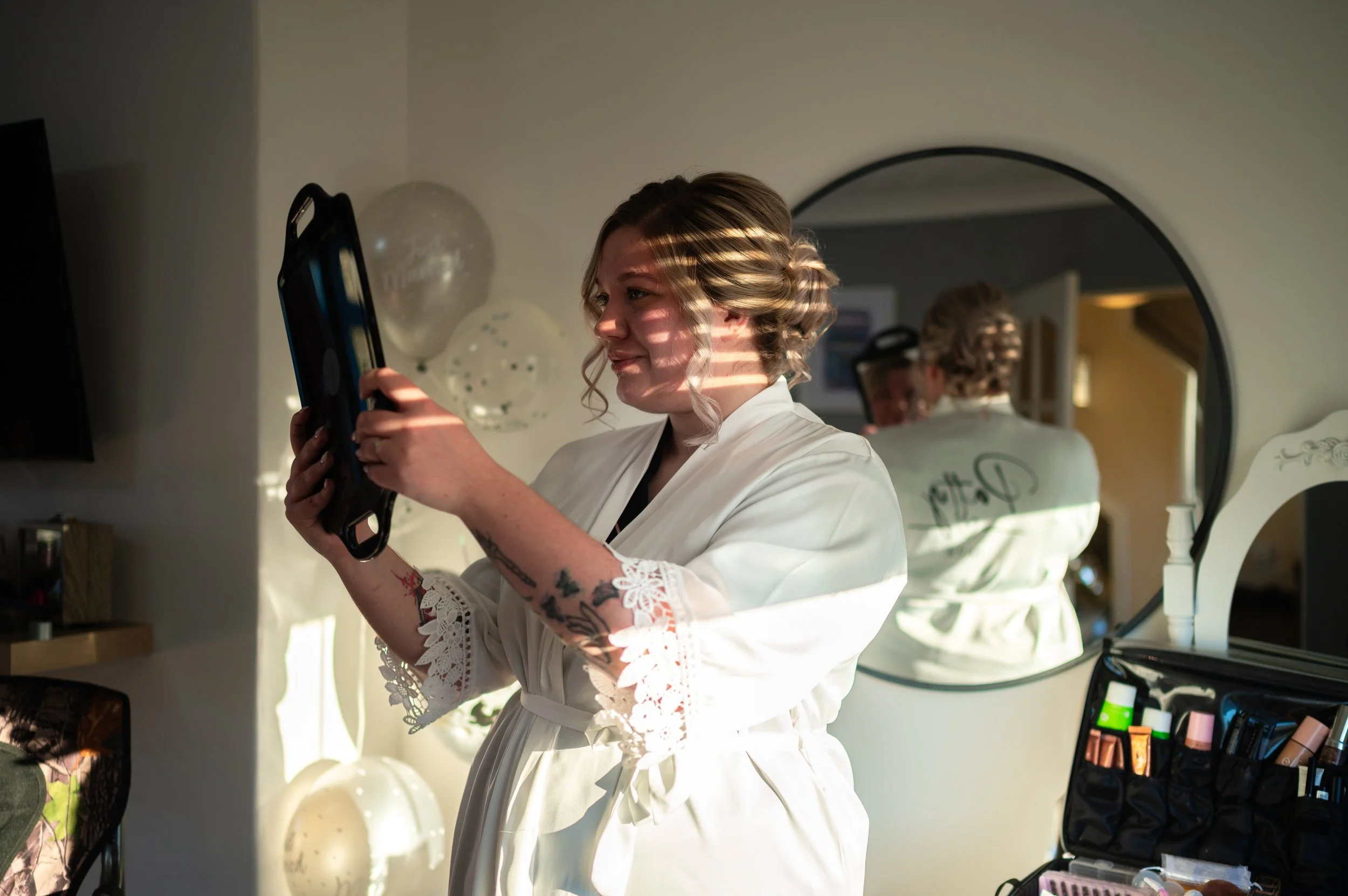 wedding bride prep preparations make up