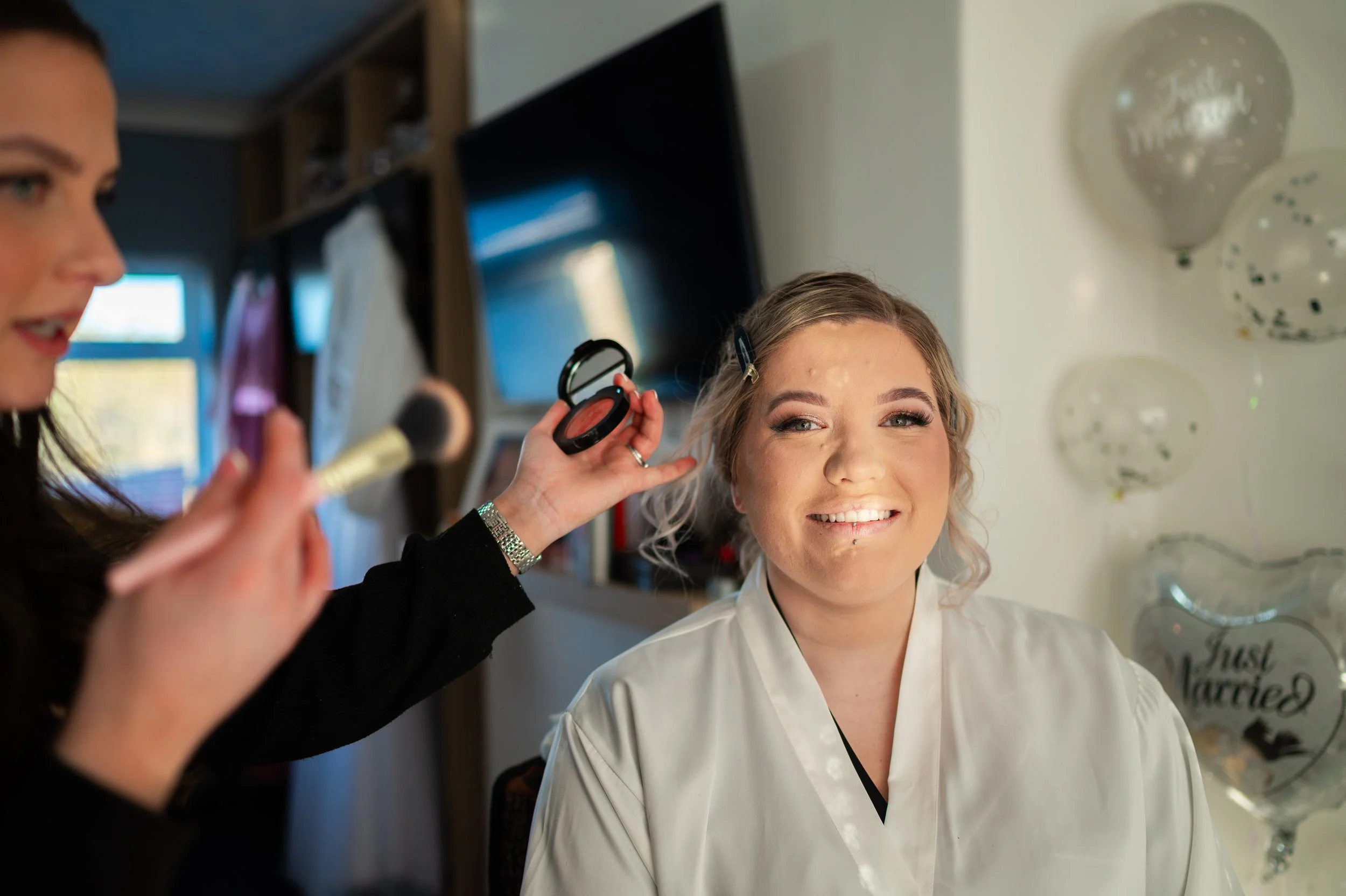 wedding bride preparations make up