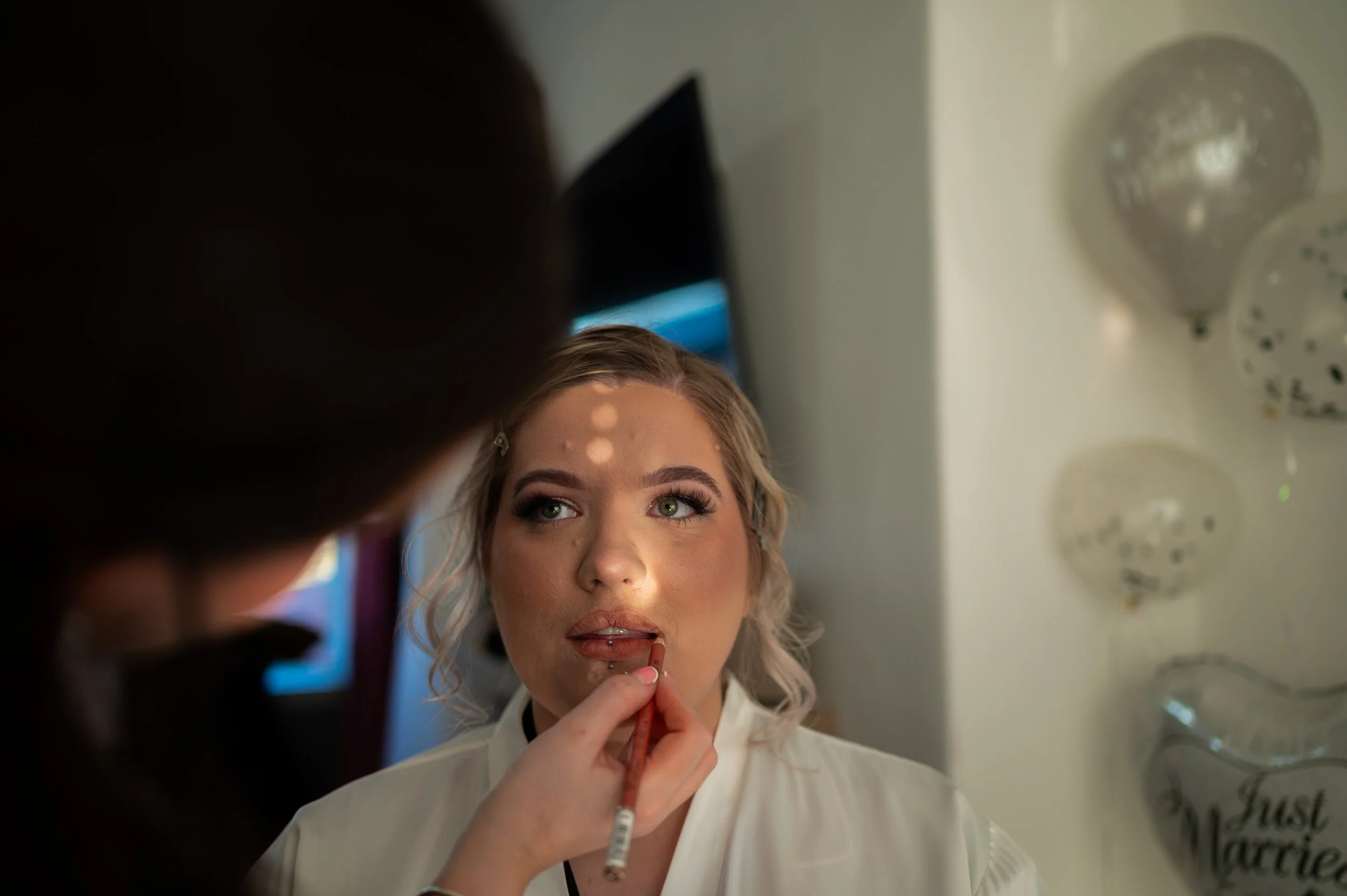 wedding bride preparations make up