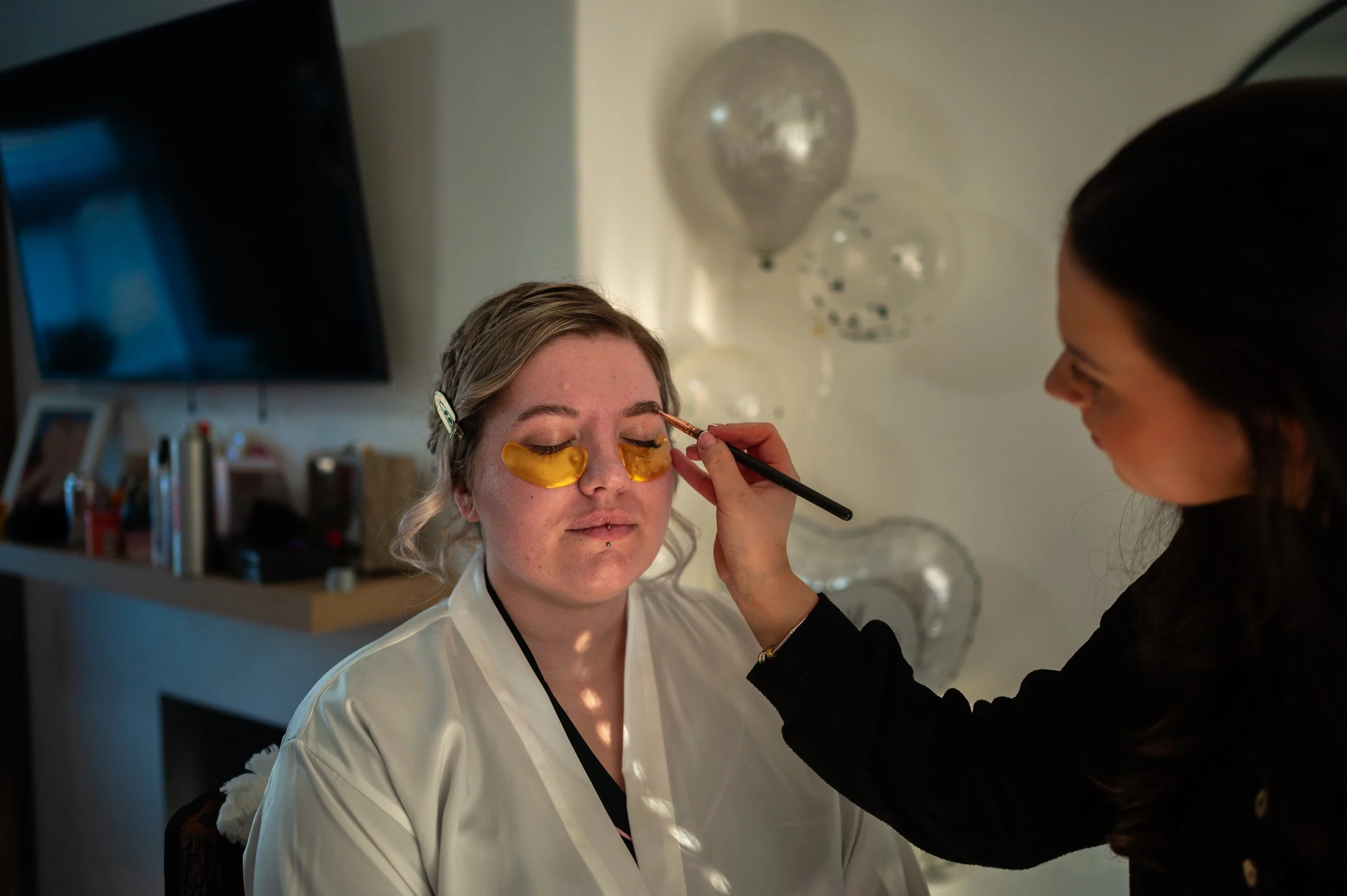 wedding bride prep preparations make up