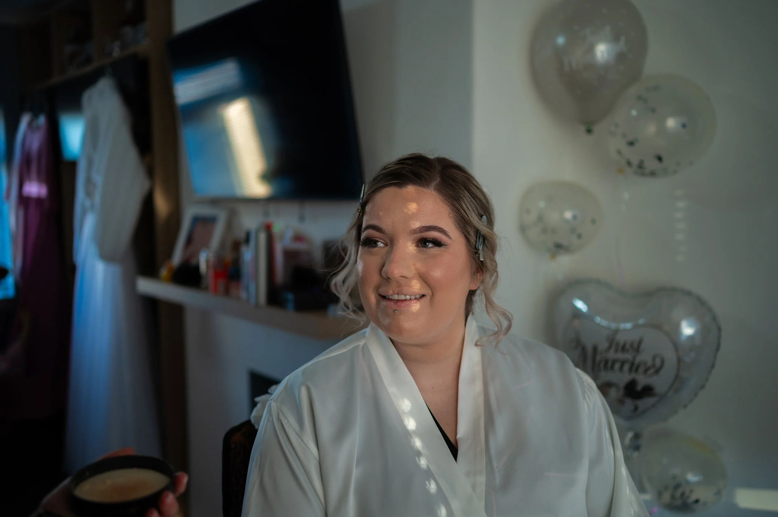wedding bride preparations make up
