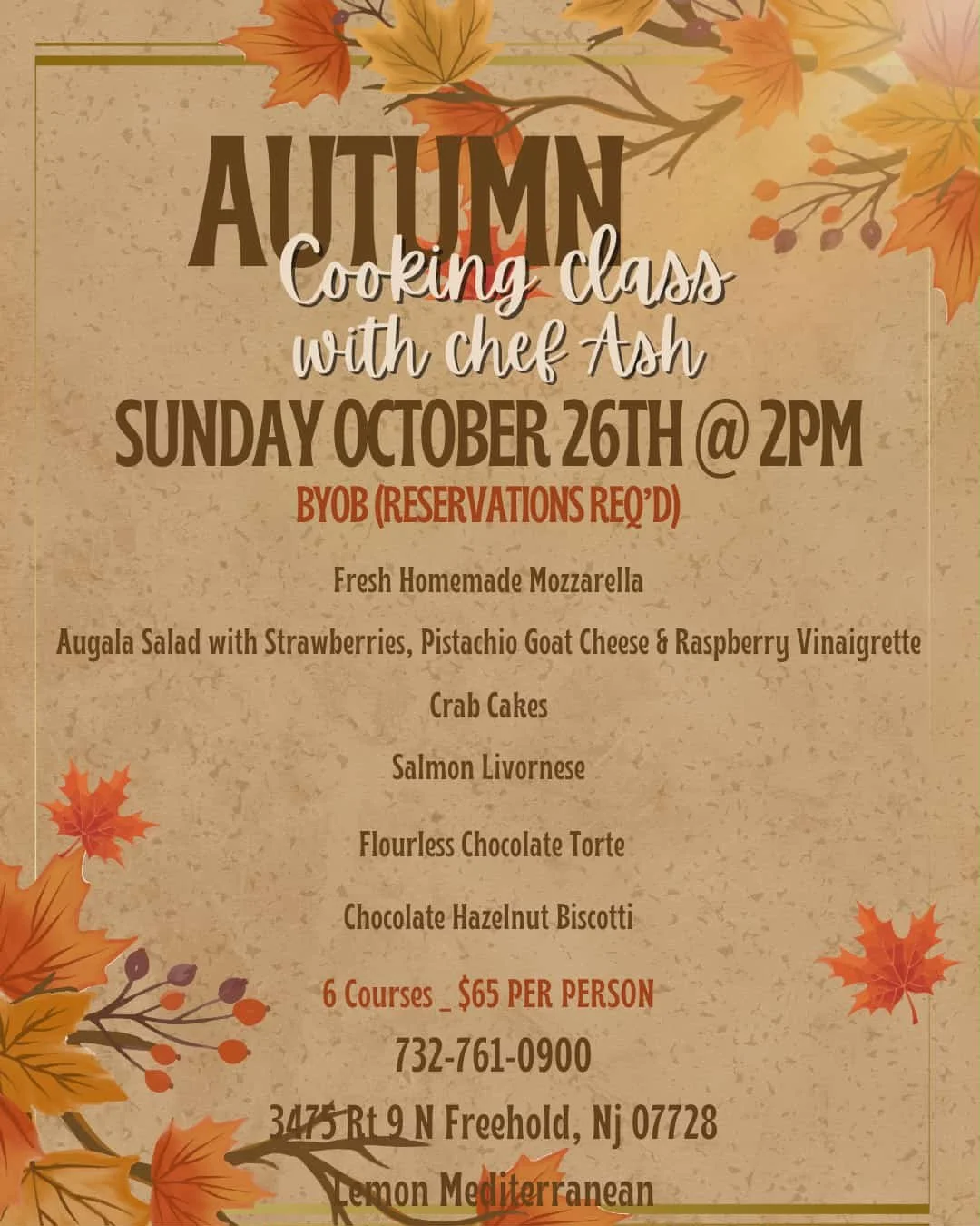 October Cooking Class