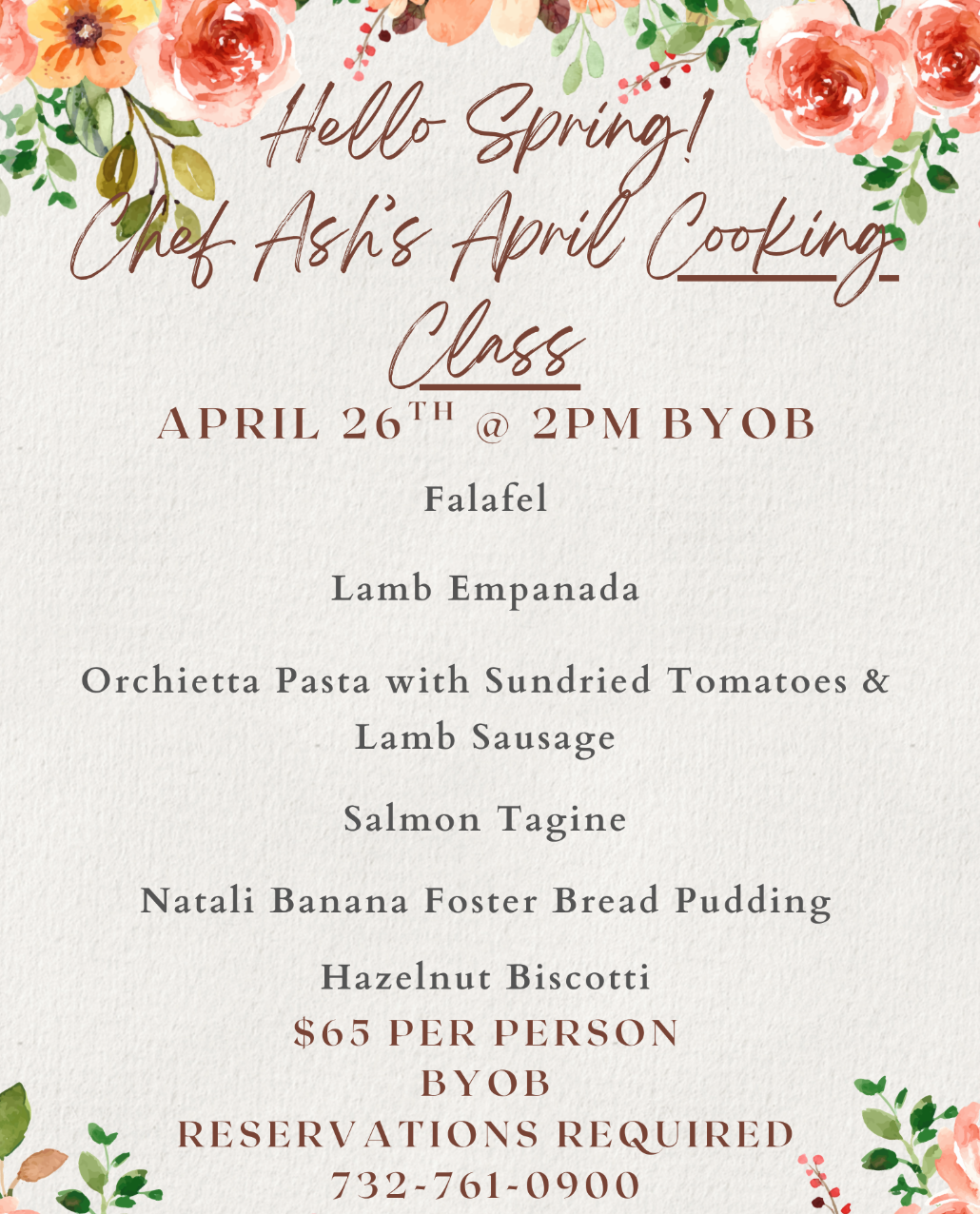 April Cooking Class