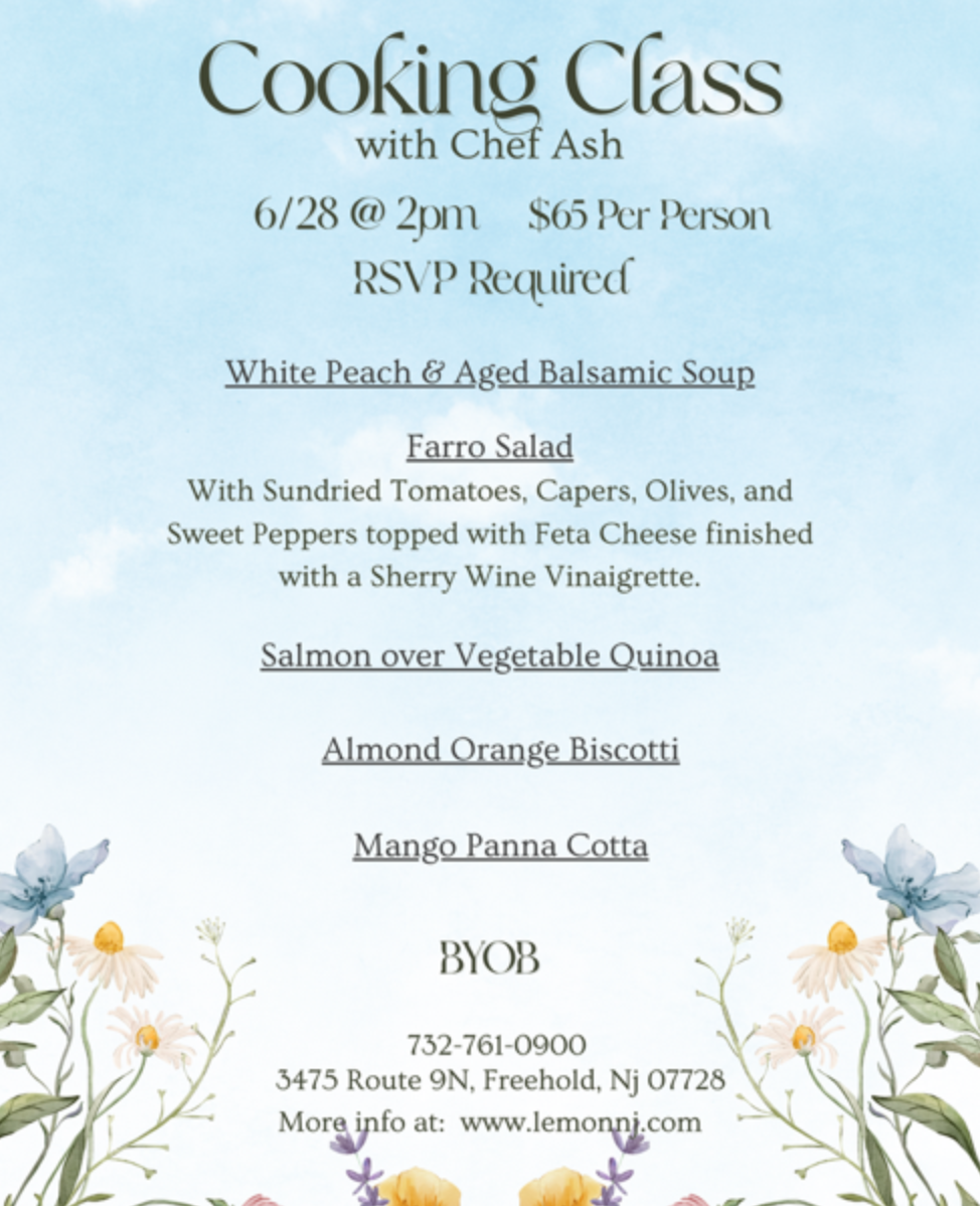 JUNE COOKING CLASS