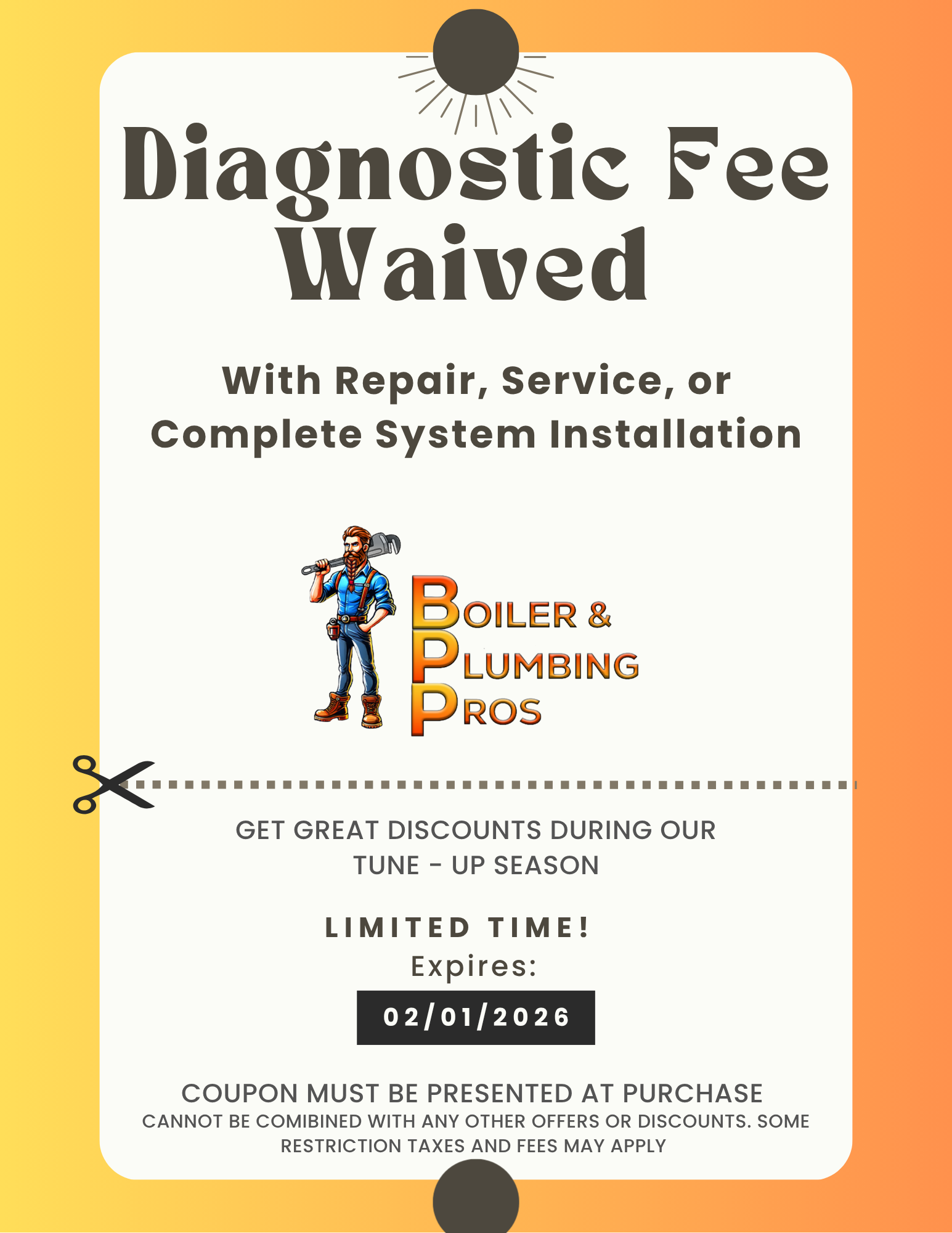 Diagnostic Fee Waived