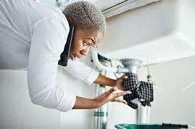 Woman washing dishes in a kitchen