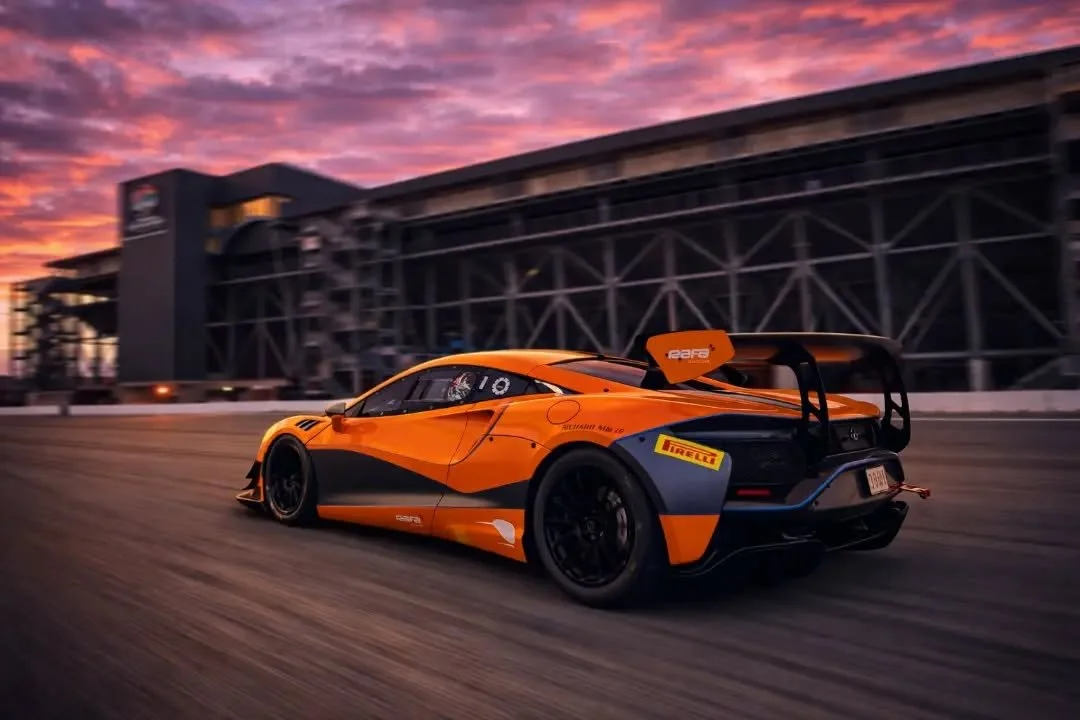 McLaren Artura GT4 rolling into the sunset at @racesonoma 

#Mclaren #racecar #supercar #sunset #gt4