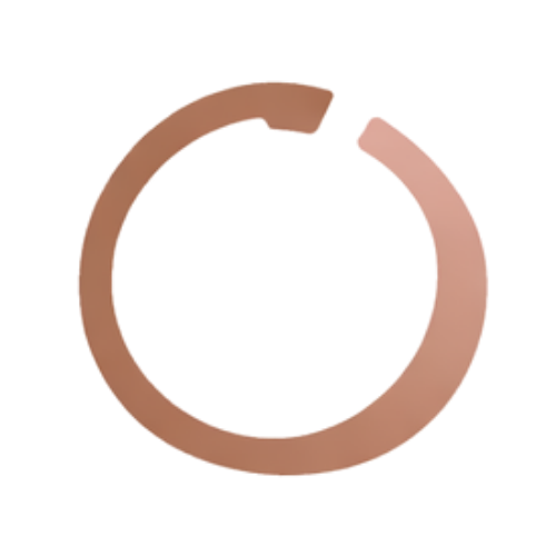 A purple circle with a gold ring around it on a black background.