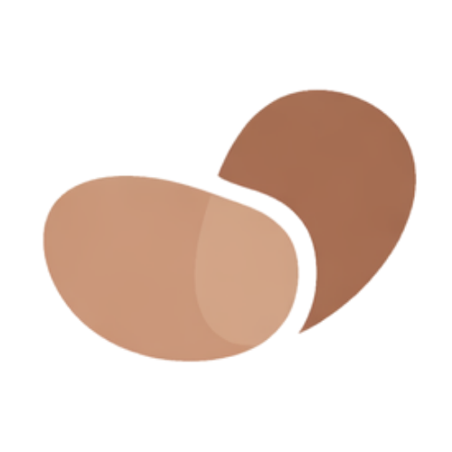 Two hen eggs, one light brown and one dark brown, placed together.