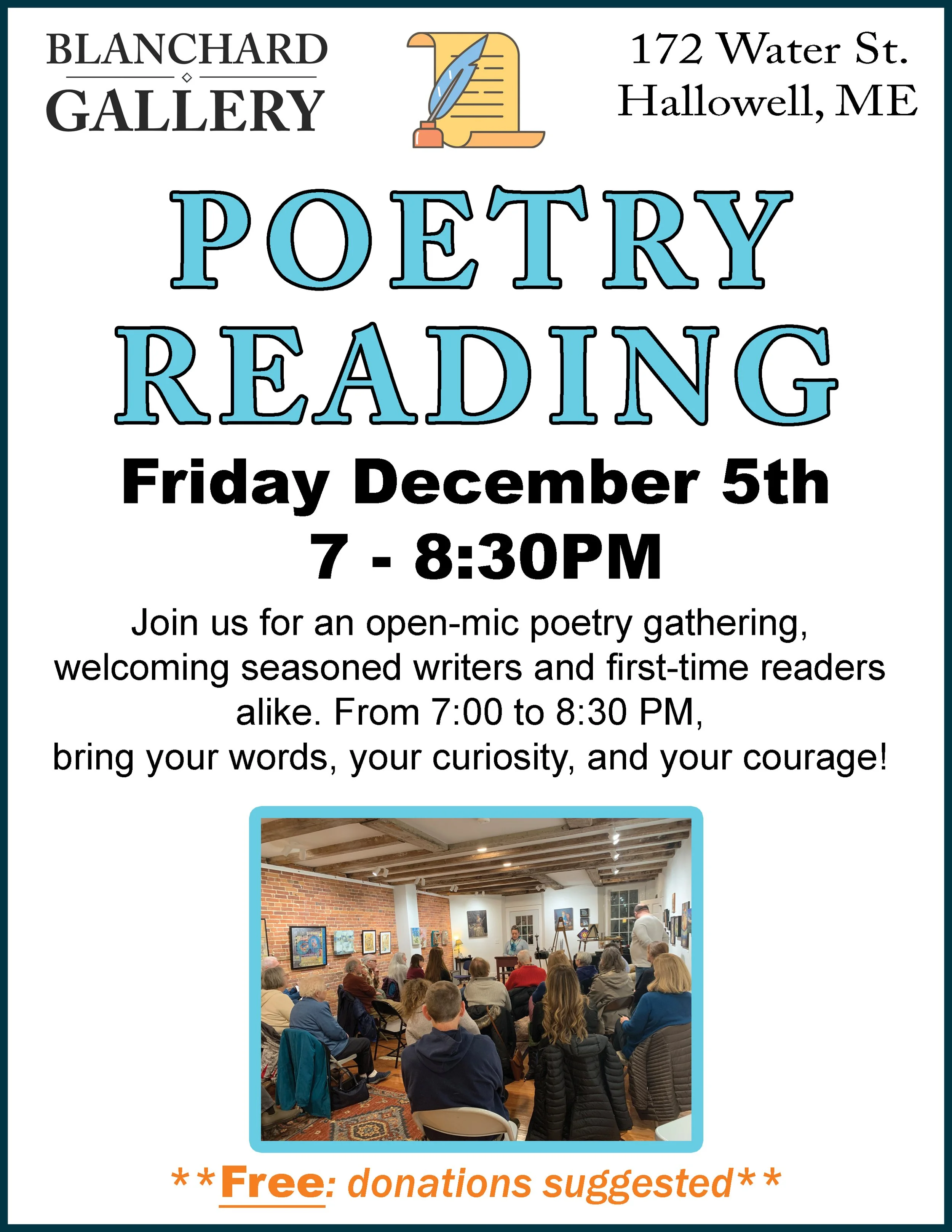 Poetry Reading First Friday