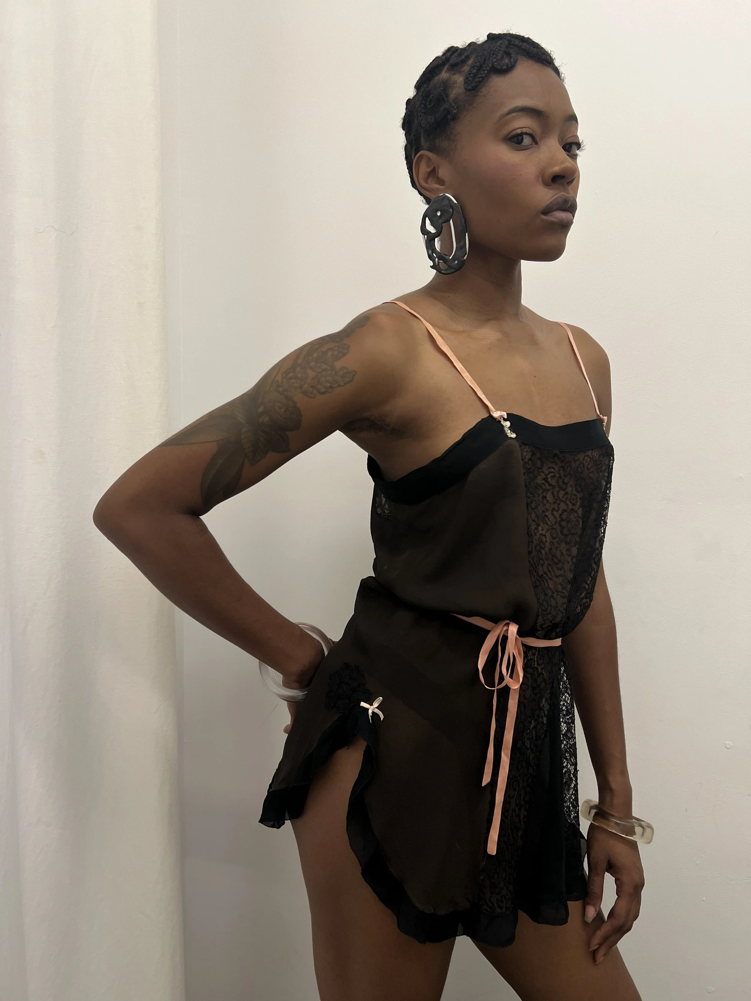 1920s Brown Chiffon Step In