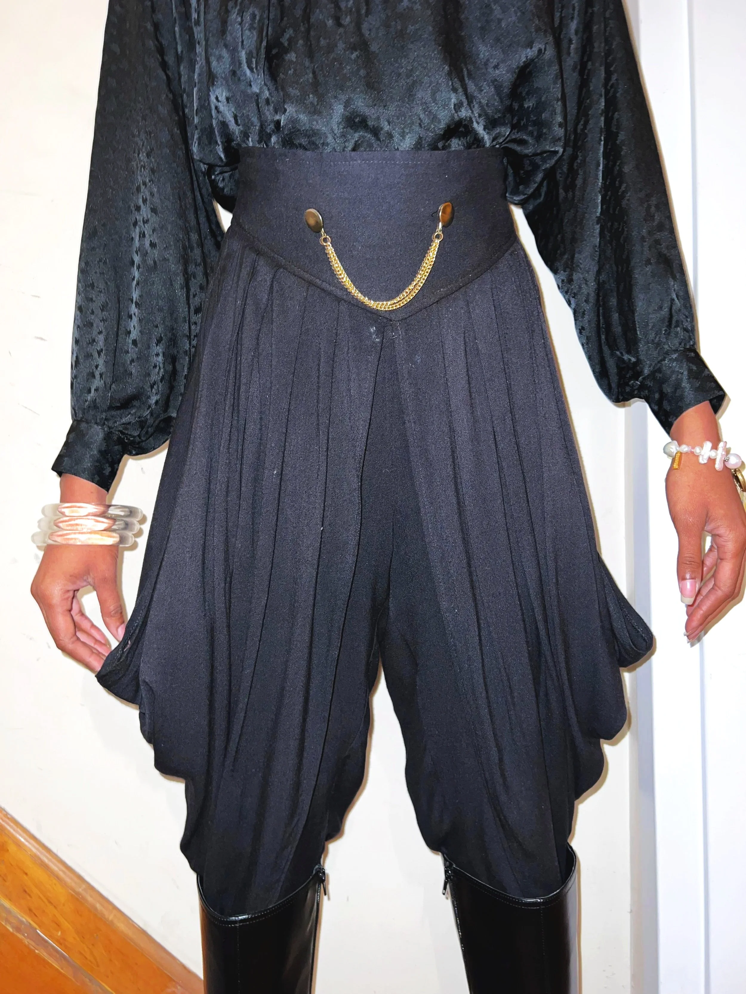 1990s Black Harem Pant