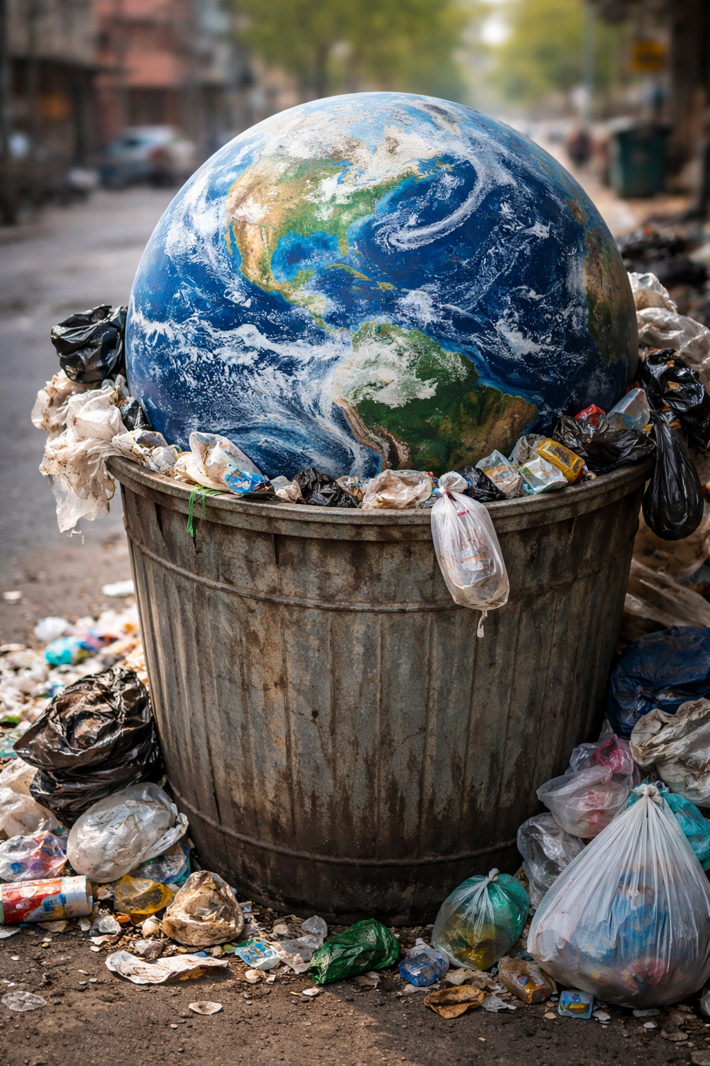Taking out the trash. The need to urgently reduce emissions to avoid triggering ‘tipping points’ that could see Earth - and us - being trashed