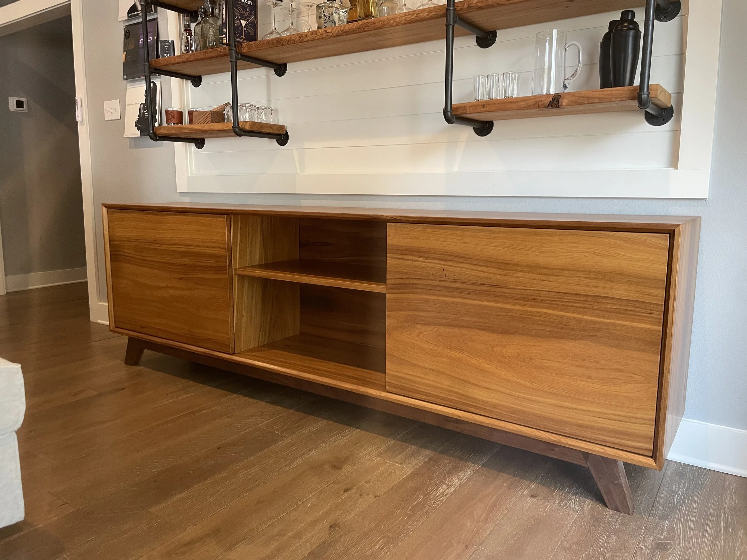 Record Credenza, Cypress and Black Walnut, 2023