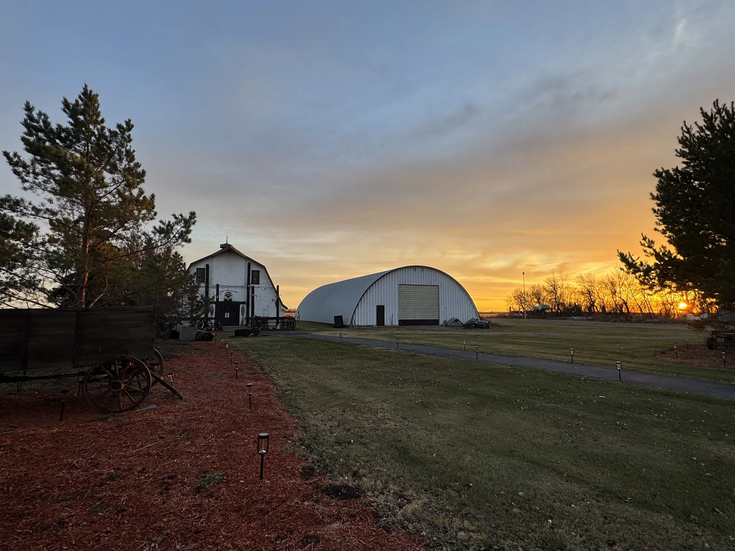 Scenic sunset overlooking the Top Gun Saloon property.
