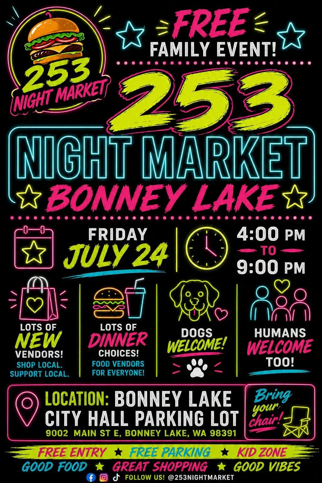 Bonney Lake Library 253 Night Market