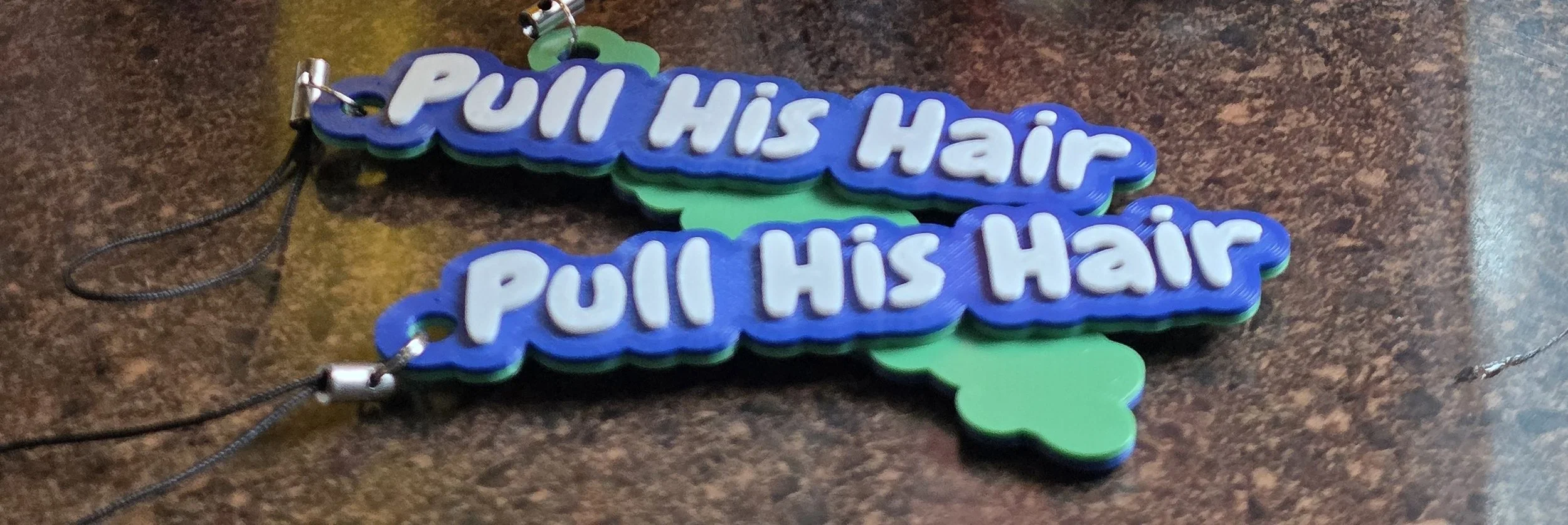 Pull His Hair keychain