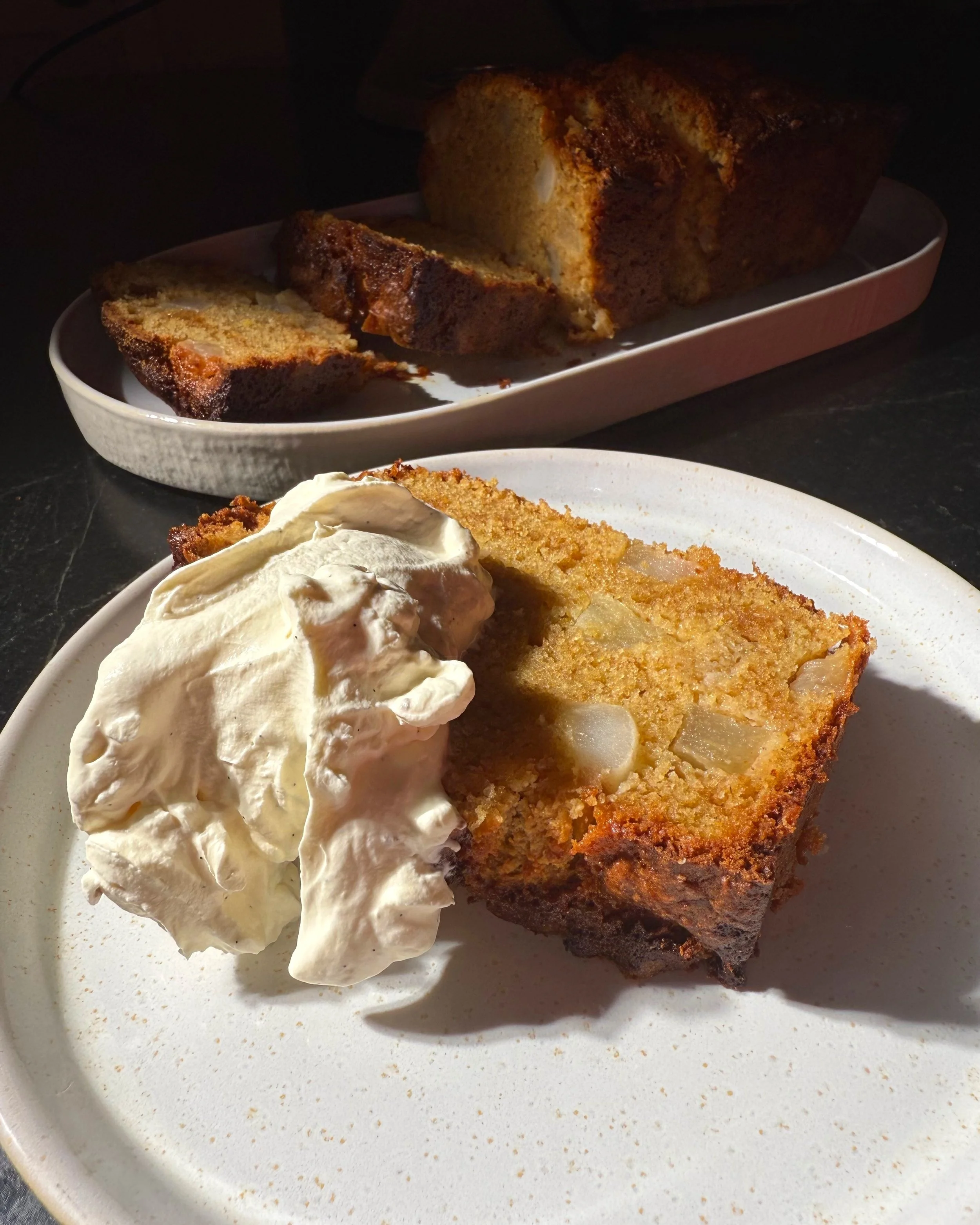 PEAR RICOTTA HONEY QUICK BREAD