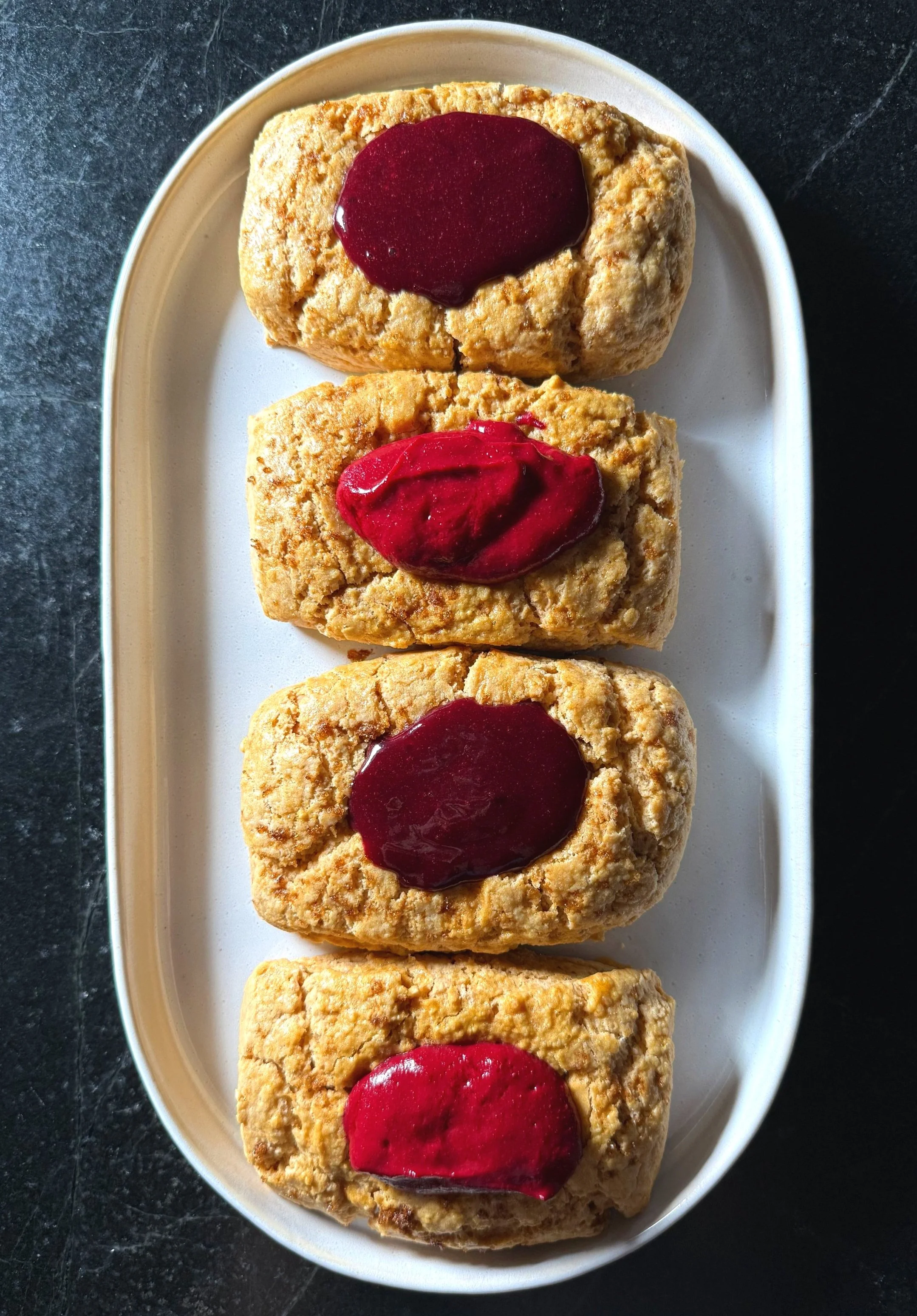 BUTTERMILK BISCUITS WITH BERRY COULIS