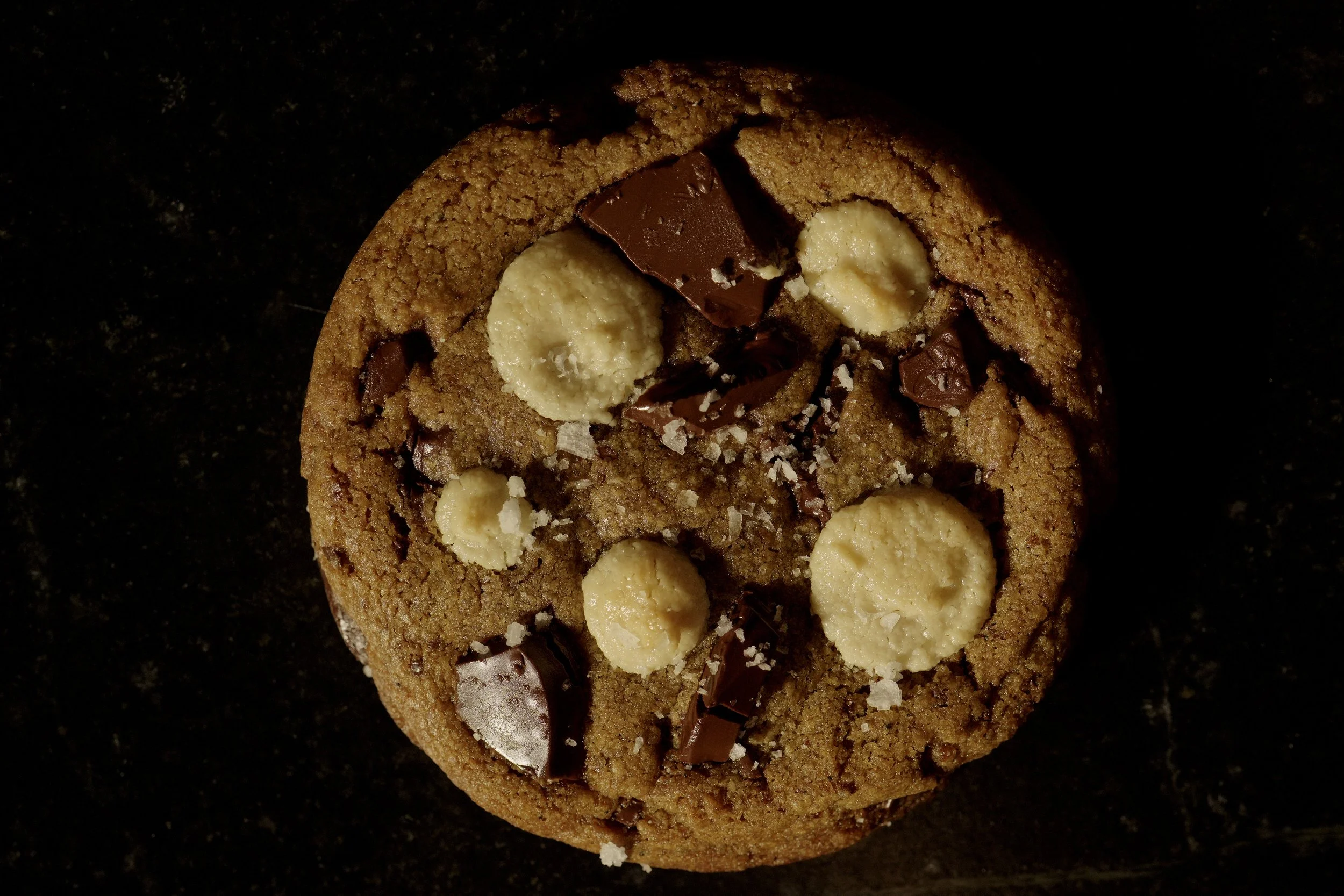 SALTED TAHINI, BROWN BUTTER, DARK CHOCOLATE COOKIES