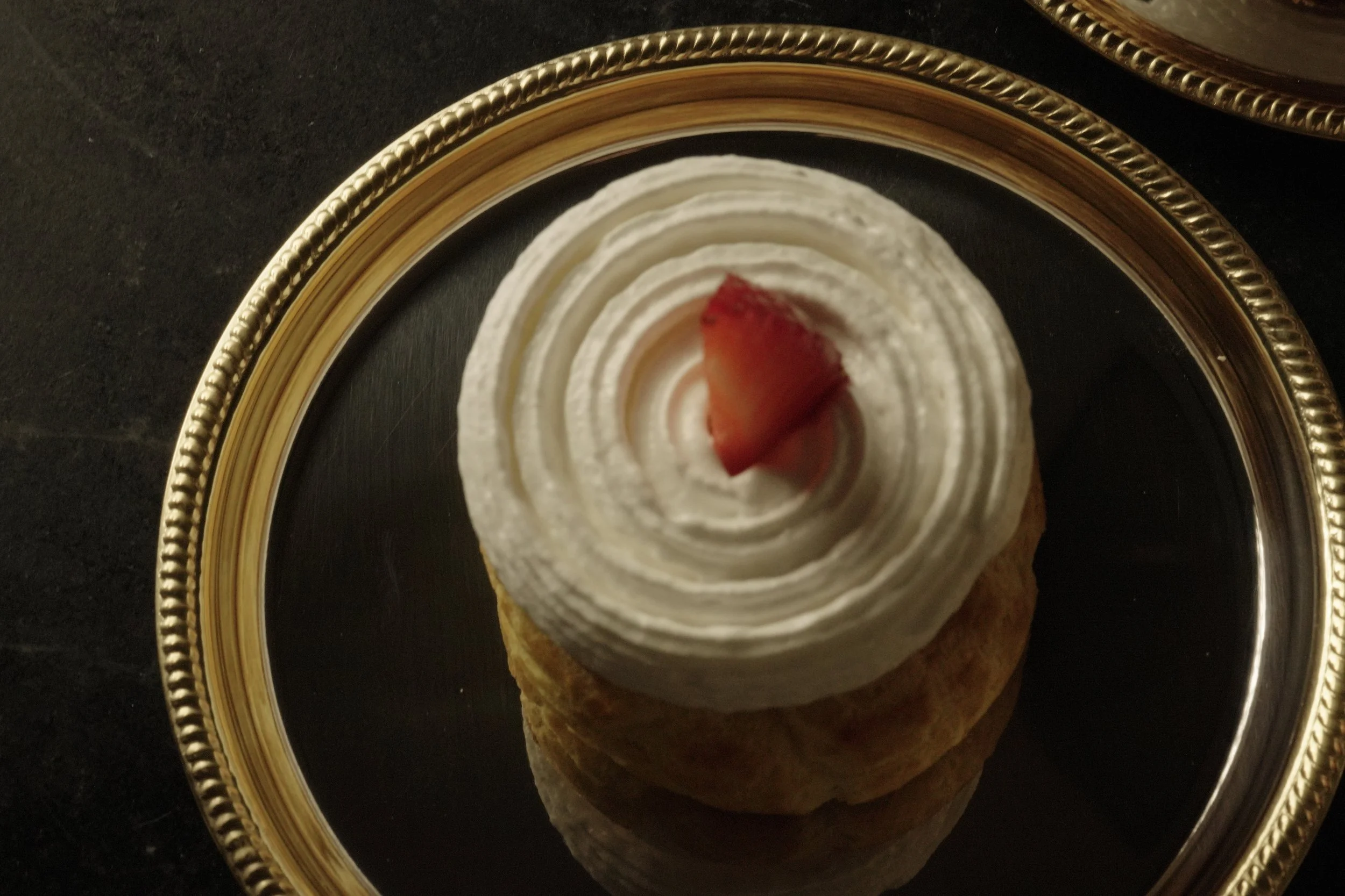 STRAWBERRY CREAM PUFFS WITH ITALIAN MERINGUE