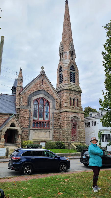 St. Mary’s Church in Newport, Rhode Island, a historic Gothic Revival landmark near downtown Newport