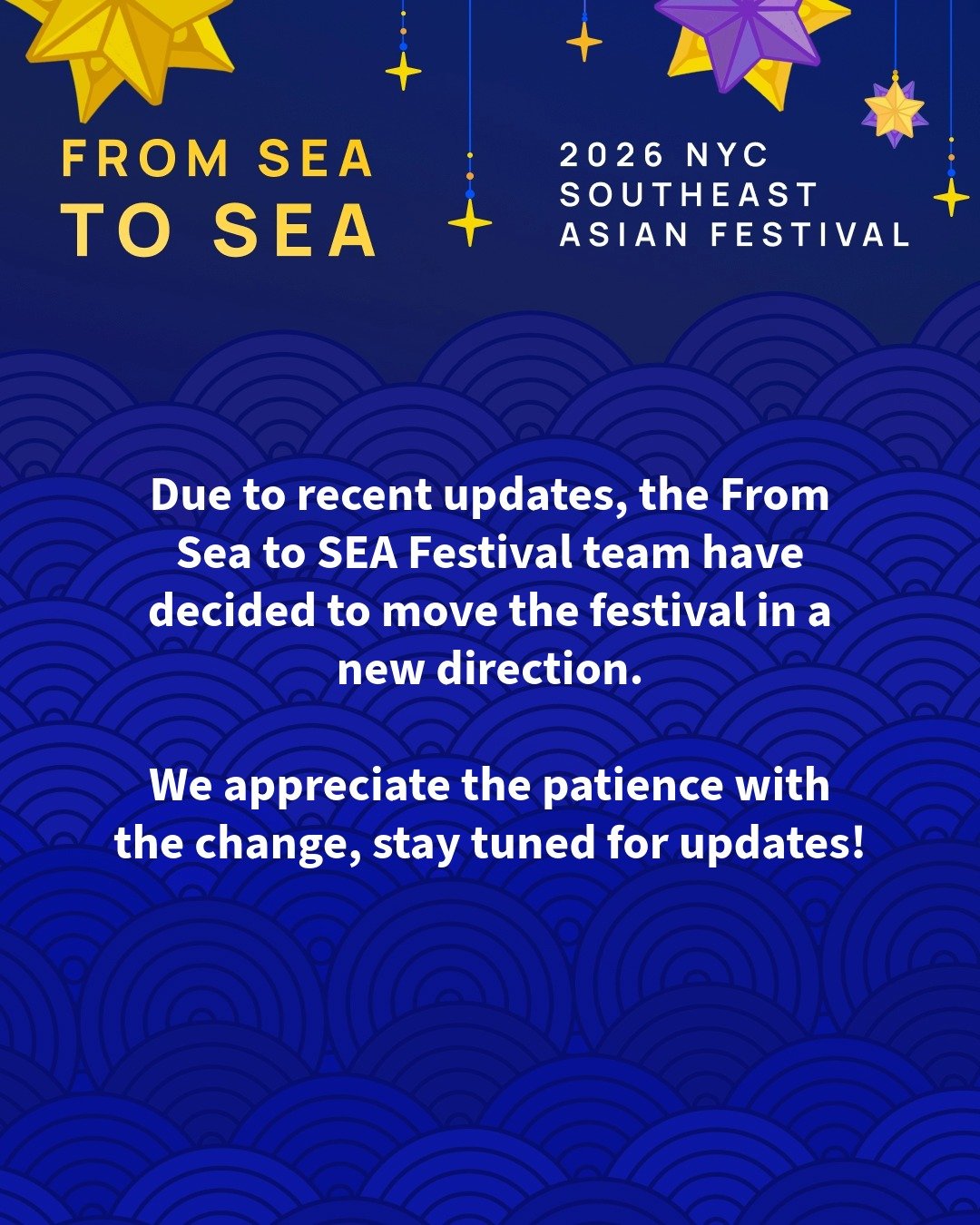 Due to recent updates, the Southeast Asian Festival team has decided to move the event in a new direction. More info to come!