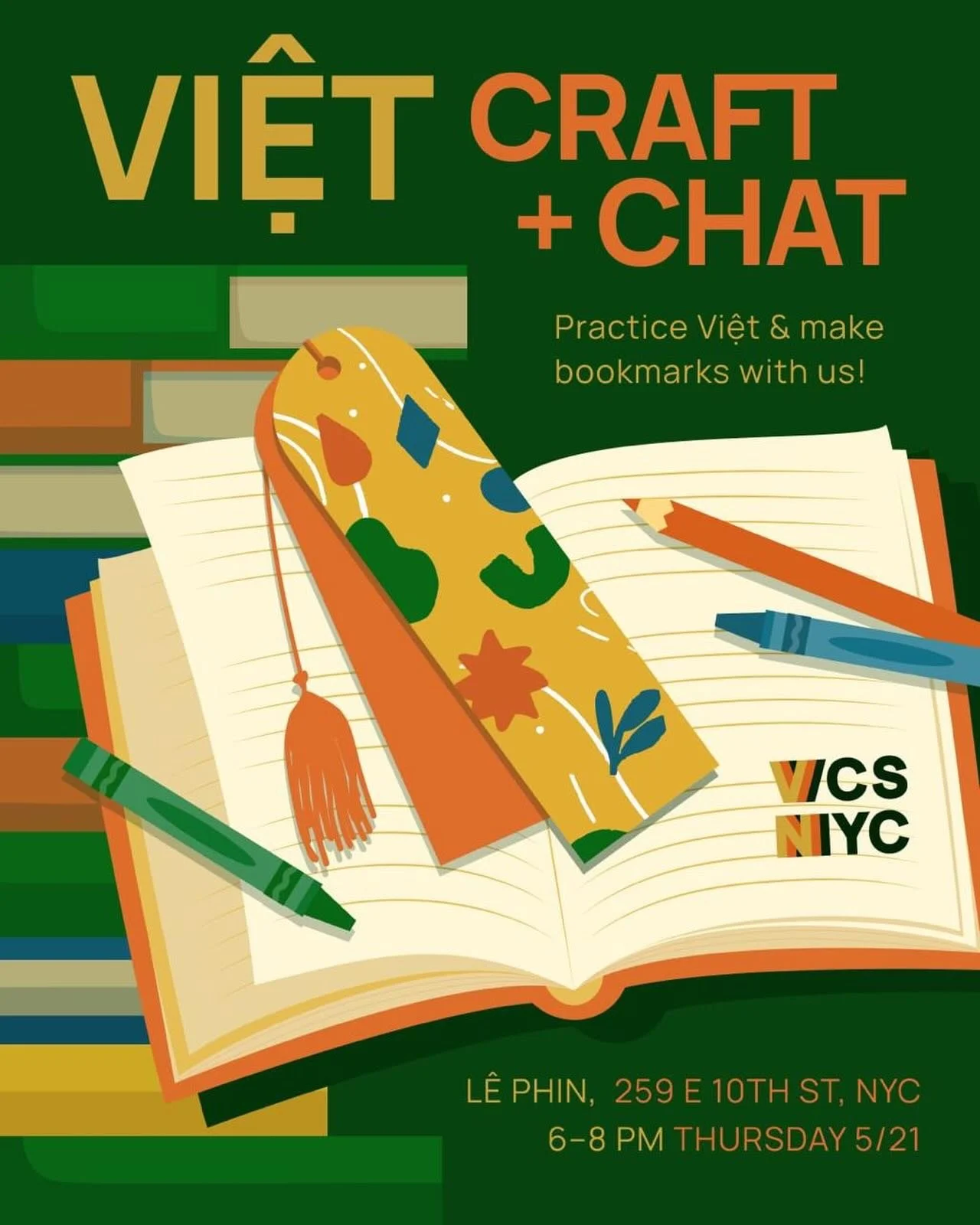 We&rsquo;re excited to be back with another Viet Craft &amp; Chat on May 21 at L&ecirc; Phin Caf&eacute; ☕️

Come craft, practice your Vietnamese, and connect with fellow creatives in a cozy space. Bring a small project you&rsquo;re working on, or jo