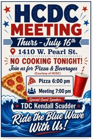 JULY 16TH - MONTHLY MEETING (Meal 6:00 pm & Meeting 7:00 pm)
