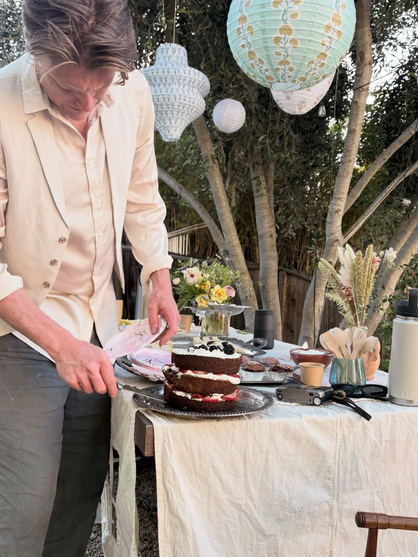We celebrated our daughter&rsquo;s third birthday yesterday with a springtime high tea with the cherry blossoms and the green mountains and tiny tea cups. Her nearest and dearest came bearing gifts and all the flowers for our Norse goddess Freya. 

I