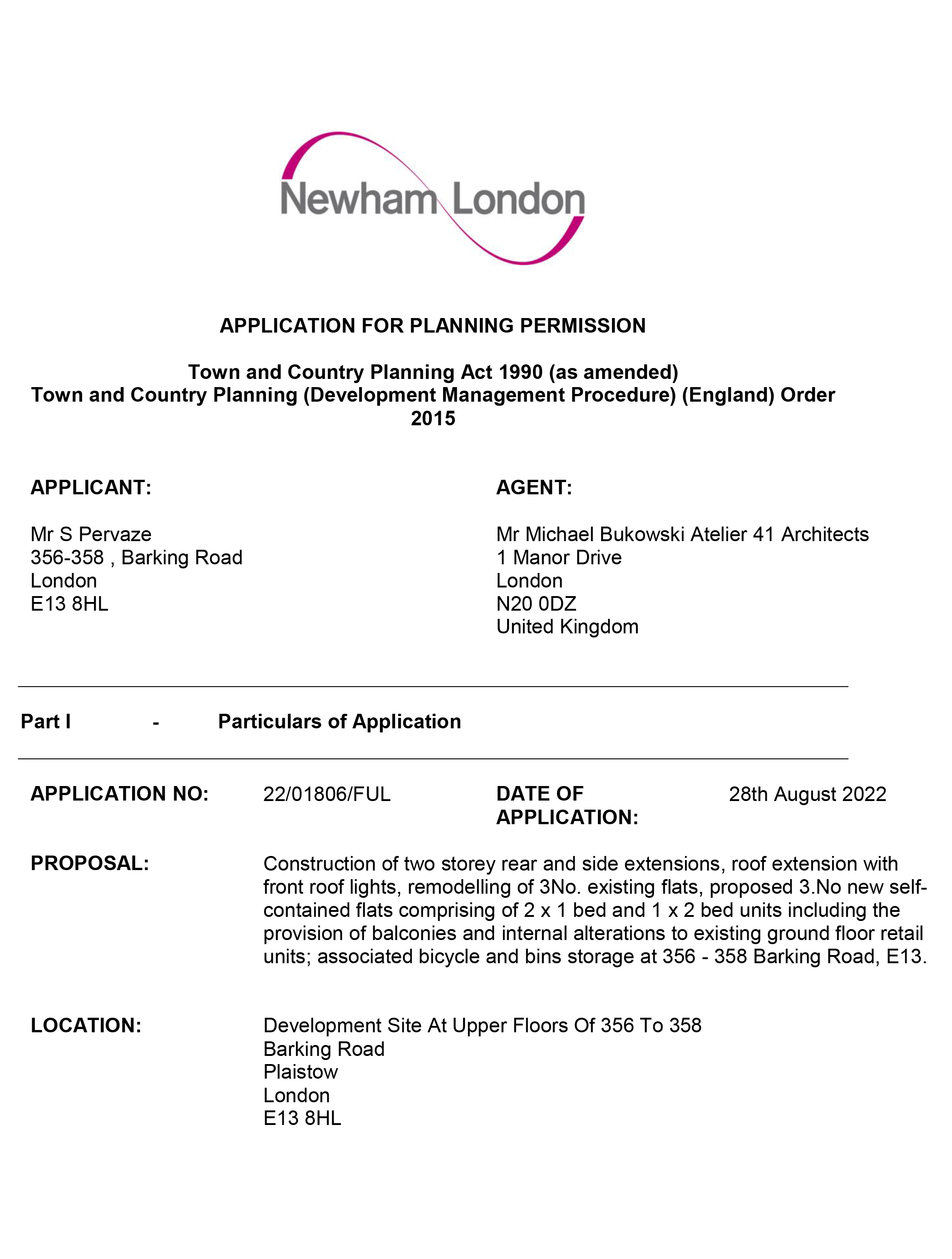 CONVERSION TO 9 FLATS IN NEWHAM - local architect