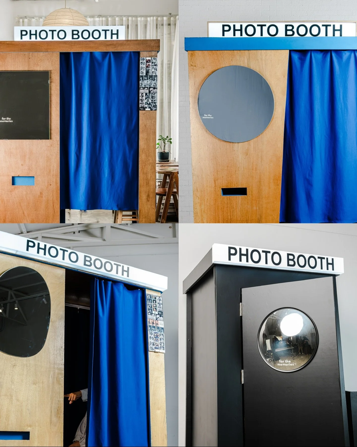 Introducing all our rentable photo booths:

✨ PB&amp;J OG Max &ndash; our brand-new, bigger OG booth
✨ PB&amp;J OG &ndash; the original, vintage-inspired icon, the timeless classic
✨ PB&amp;J 2.0 &ndash; the most spacious booth, perfect for groups
✨ 