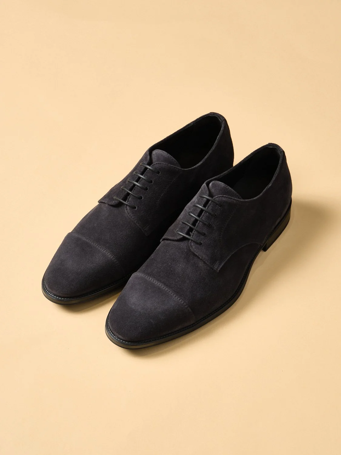 8. Charcoal Calfskin sueded lace up