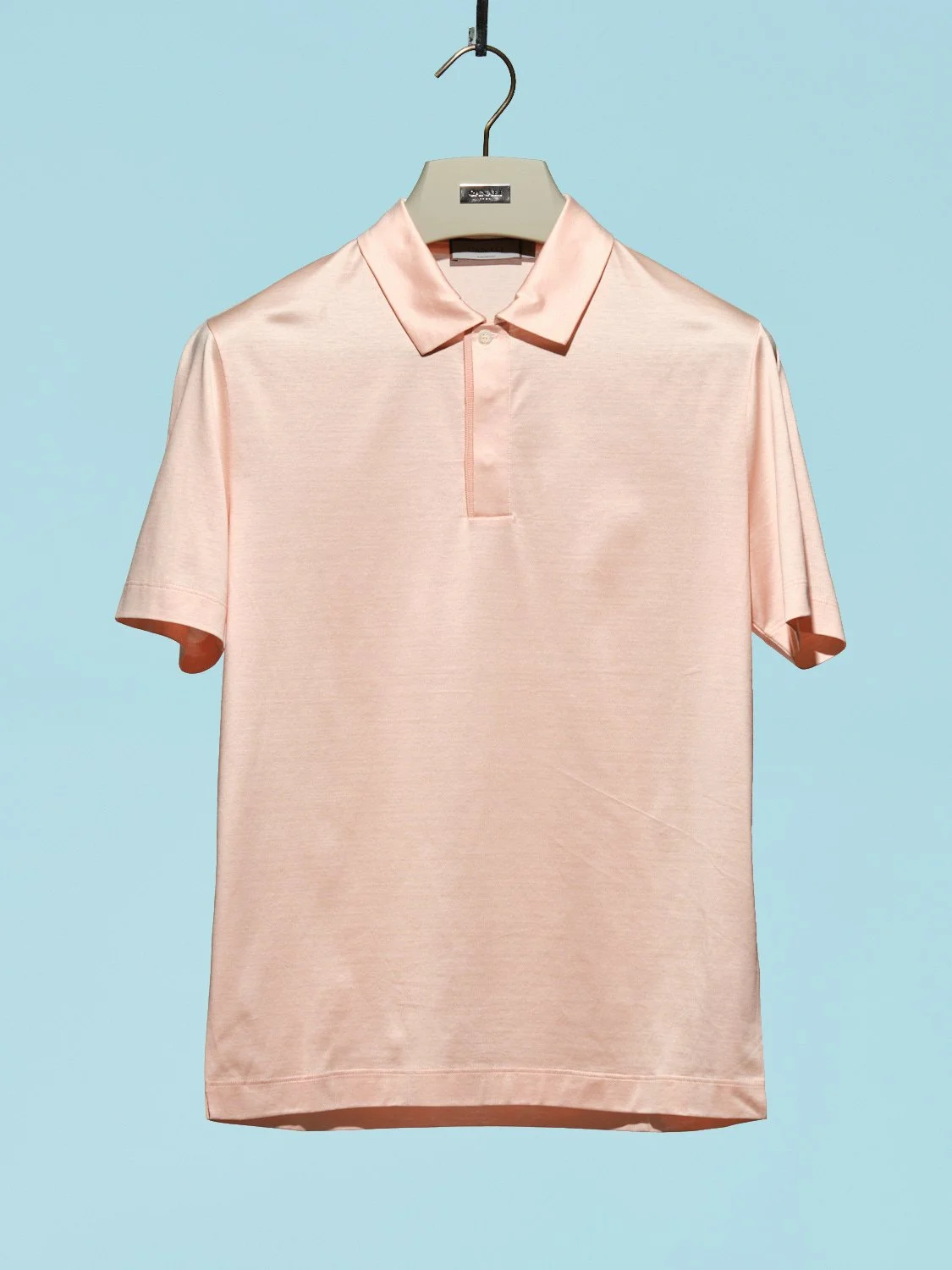15. Pink mercerised cotton polo