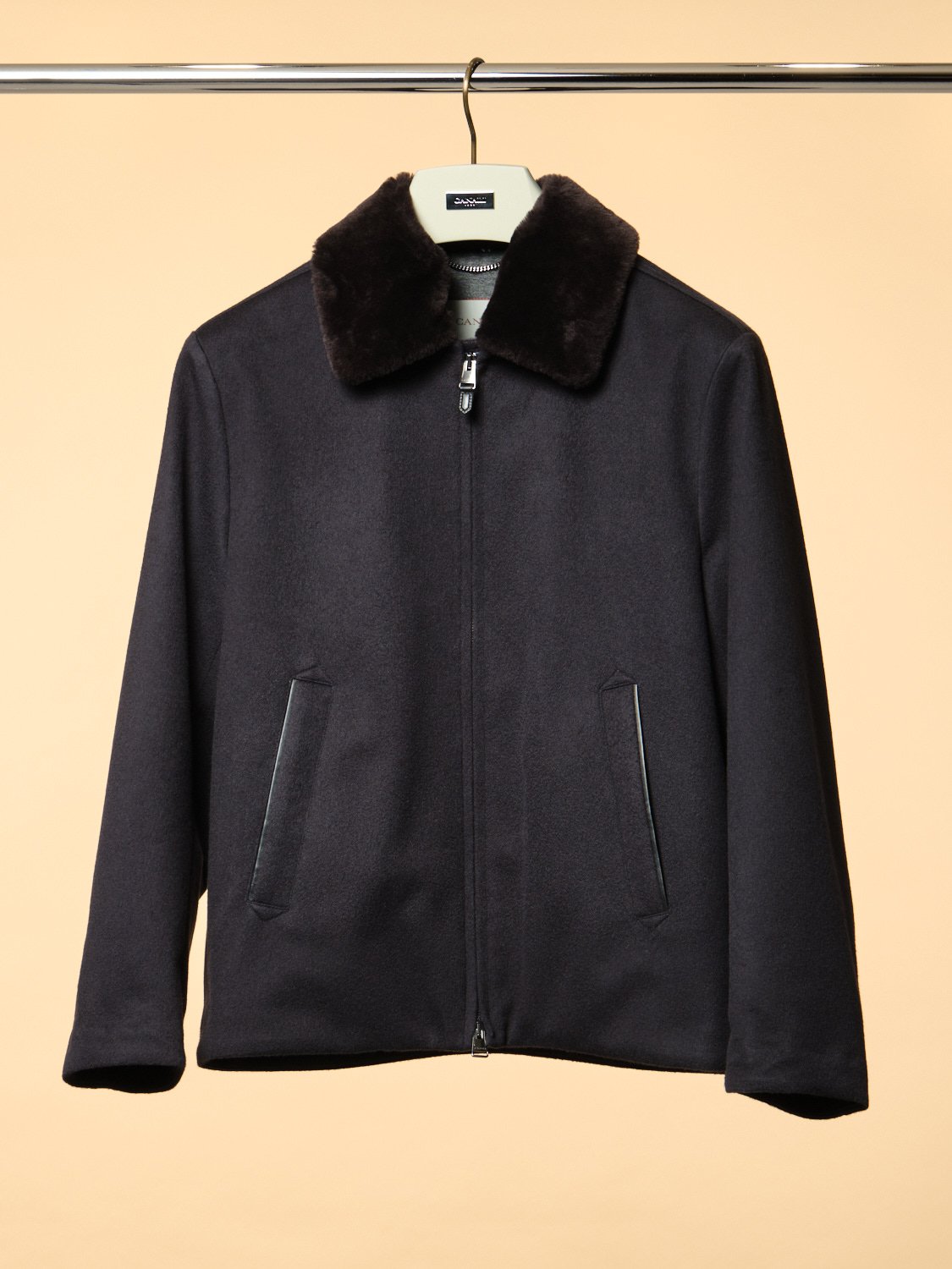 7. Cashmere Blouson with Sheepskin Collar