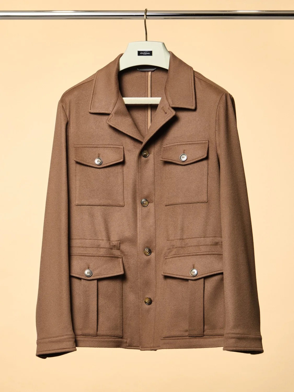 13. Caramel Cashmere Safari Jacket