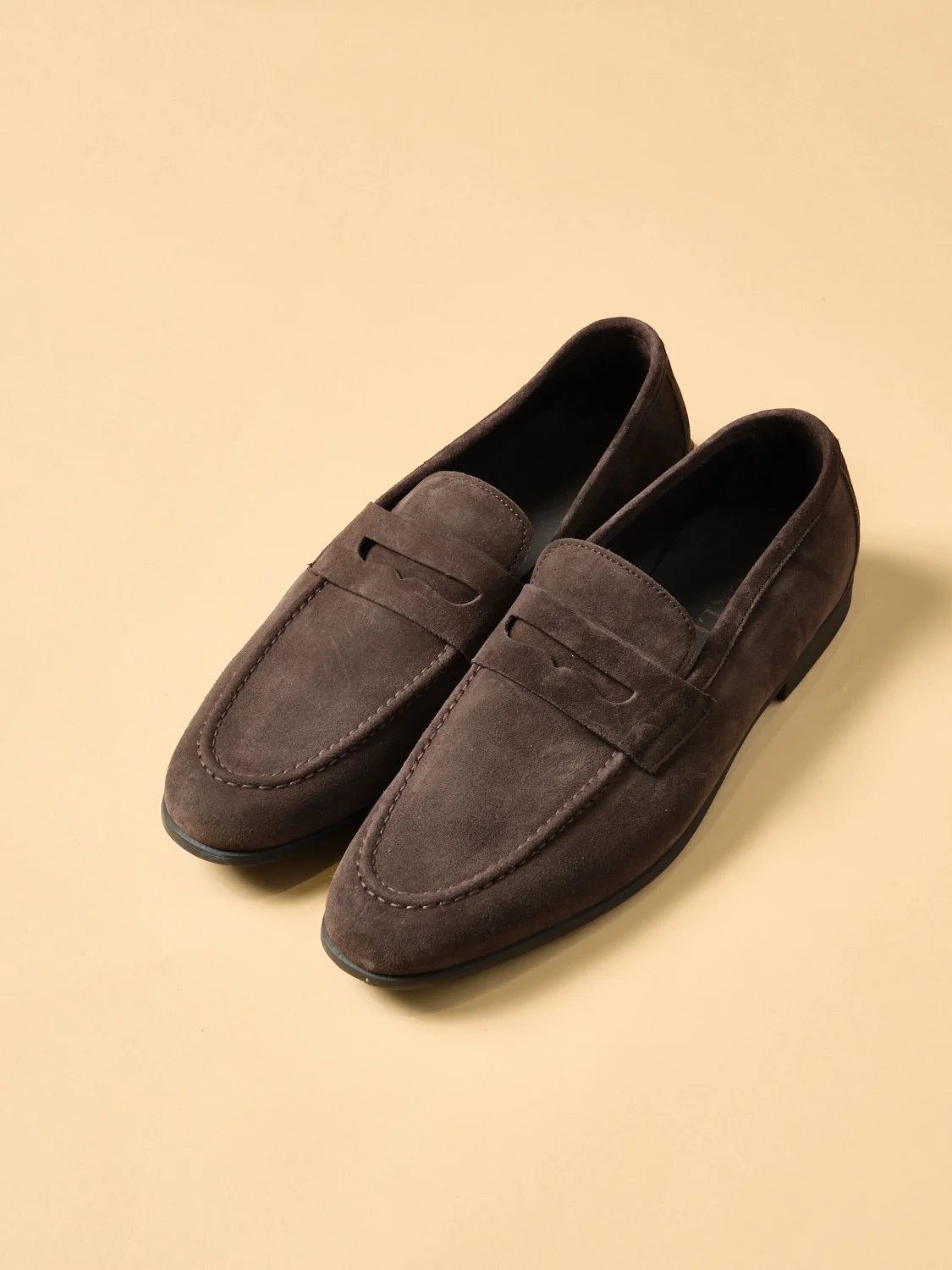 21. Brown Suede Slip on