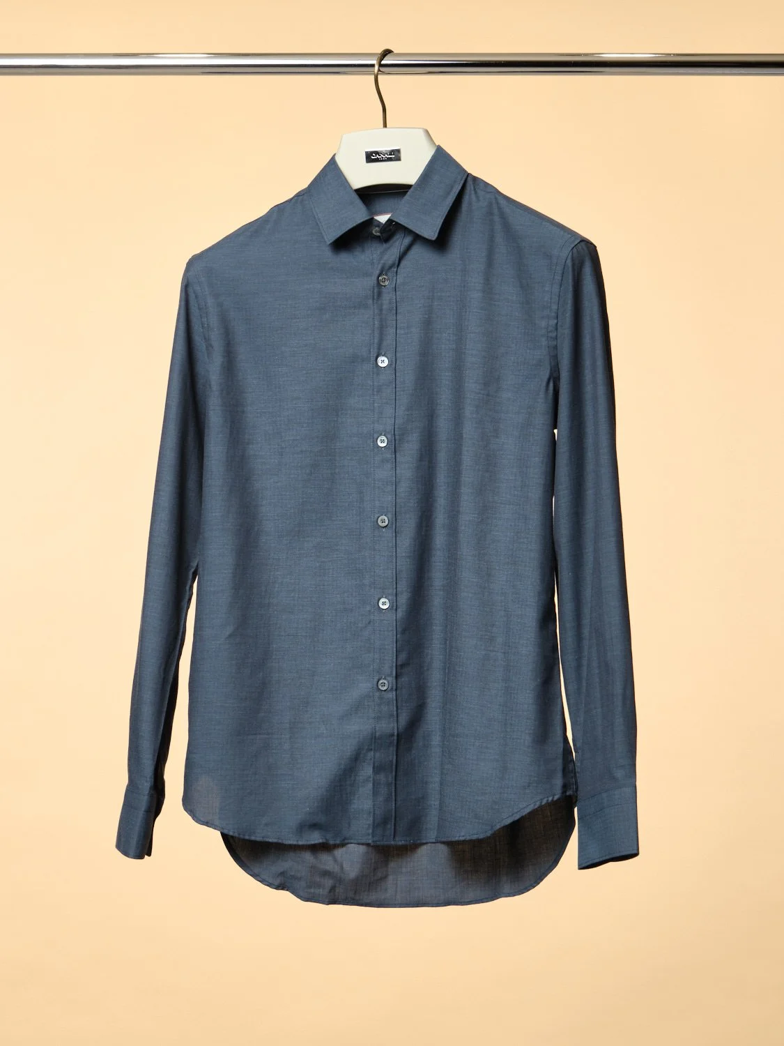 Blue grey 100% cotton herringbone $525