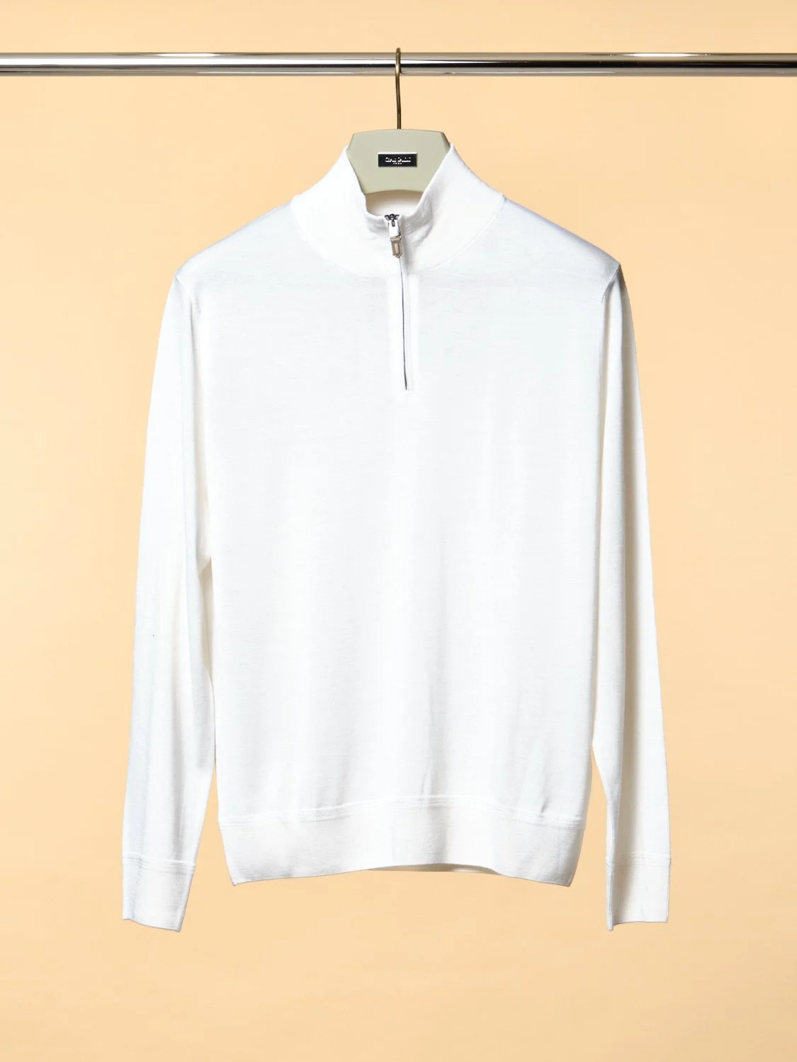 11. Ivory Wool Silk Cashmere 1/4 Zip