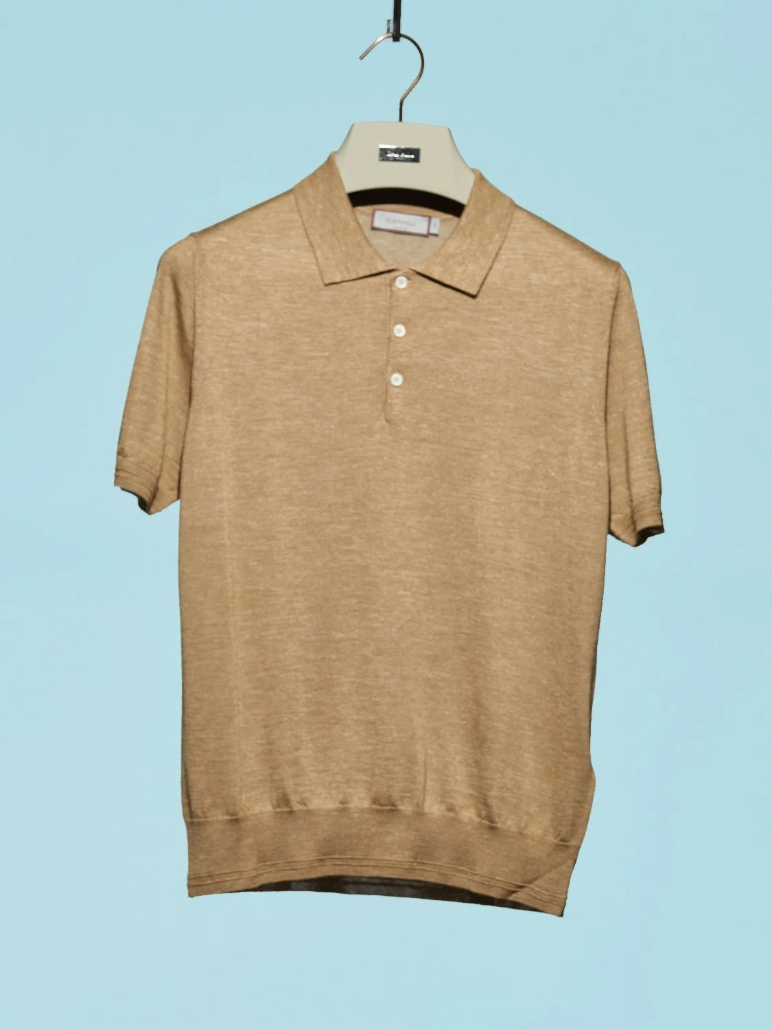 7. Mustard cashmere Silk Linen Polo