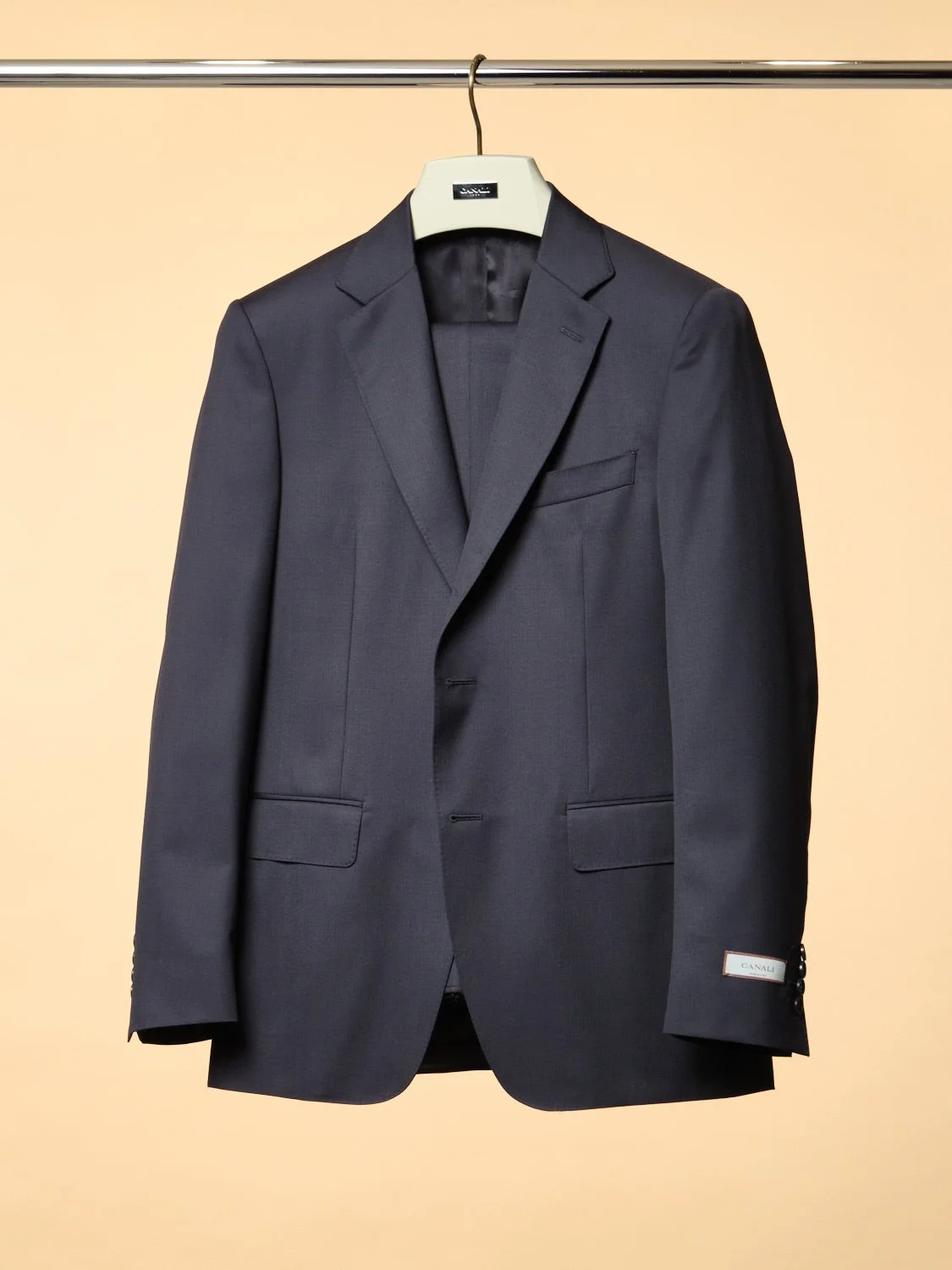 5. Super 130s Navy Herringbone