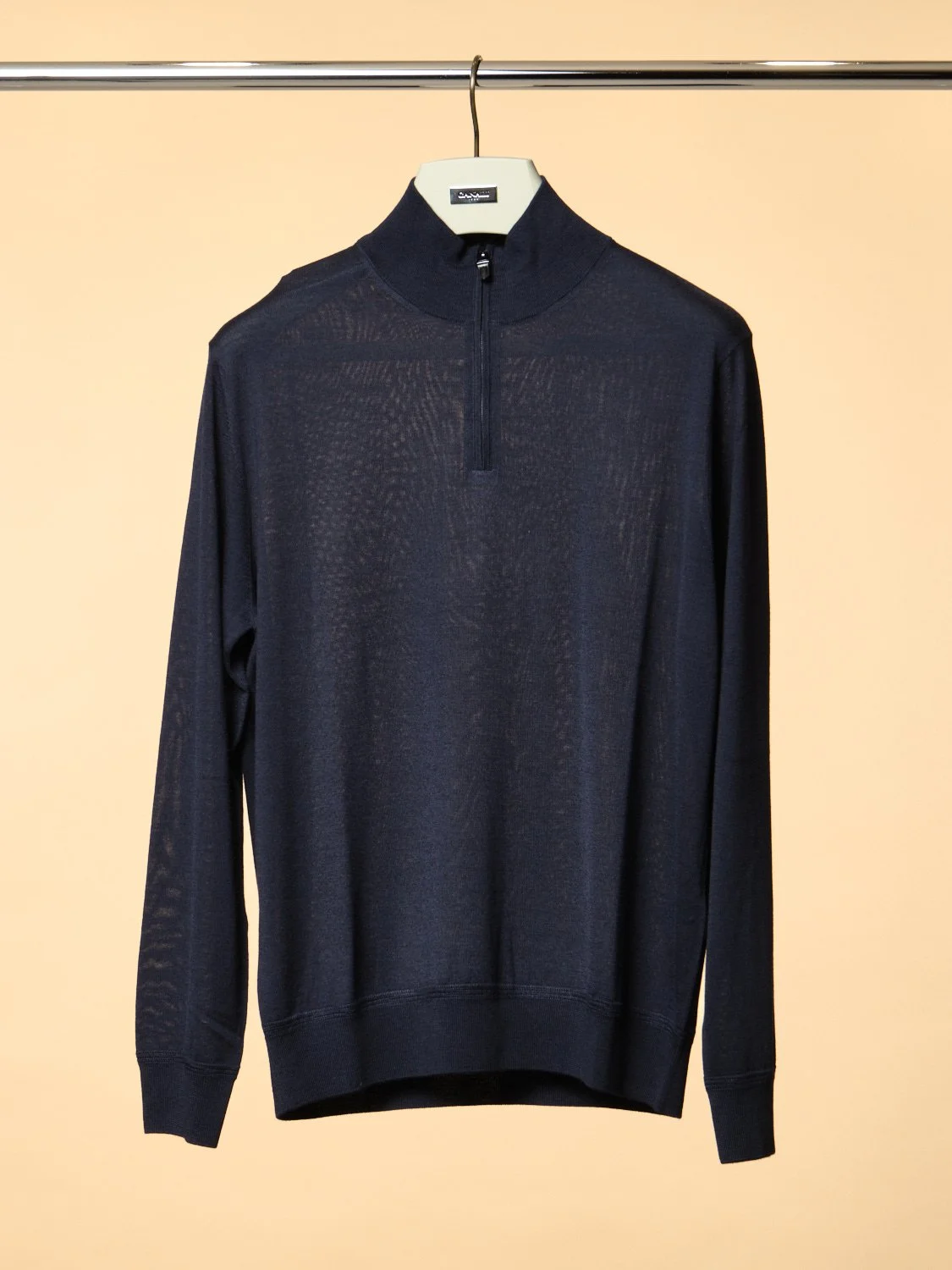 2. 1/4 Zip Wool Silk Cashmere