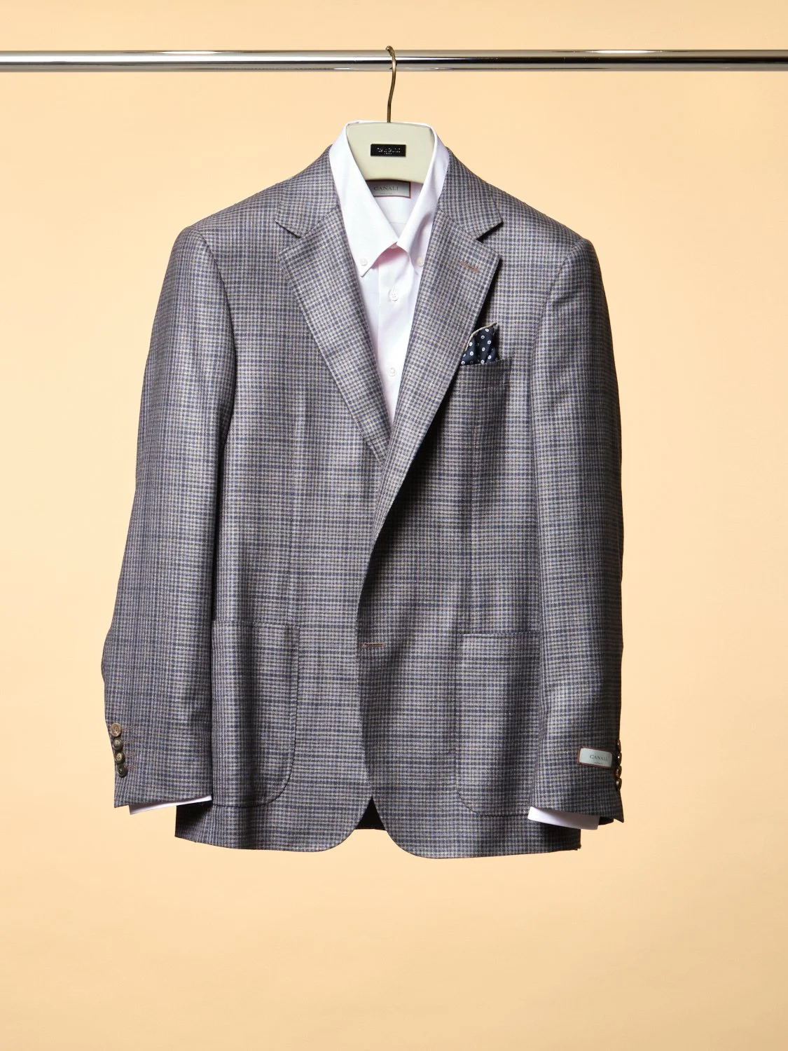 16. Blue and Beige Silk & Cashmere