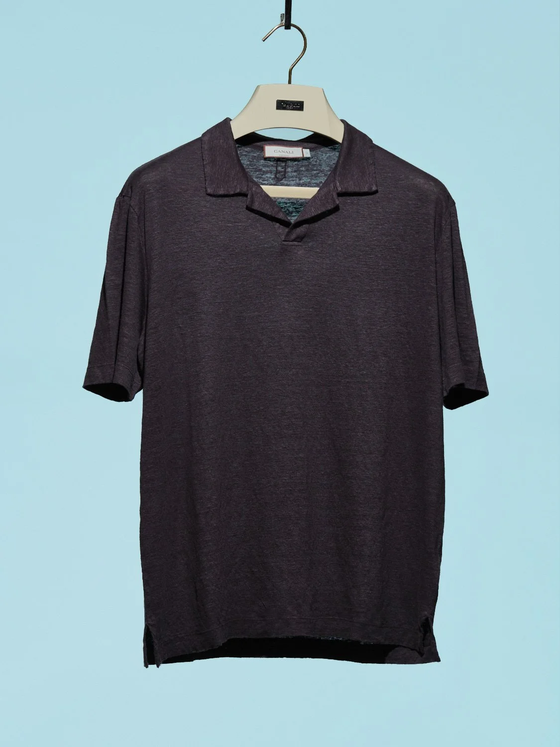 5. Navy linen polo