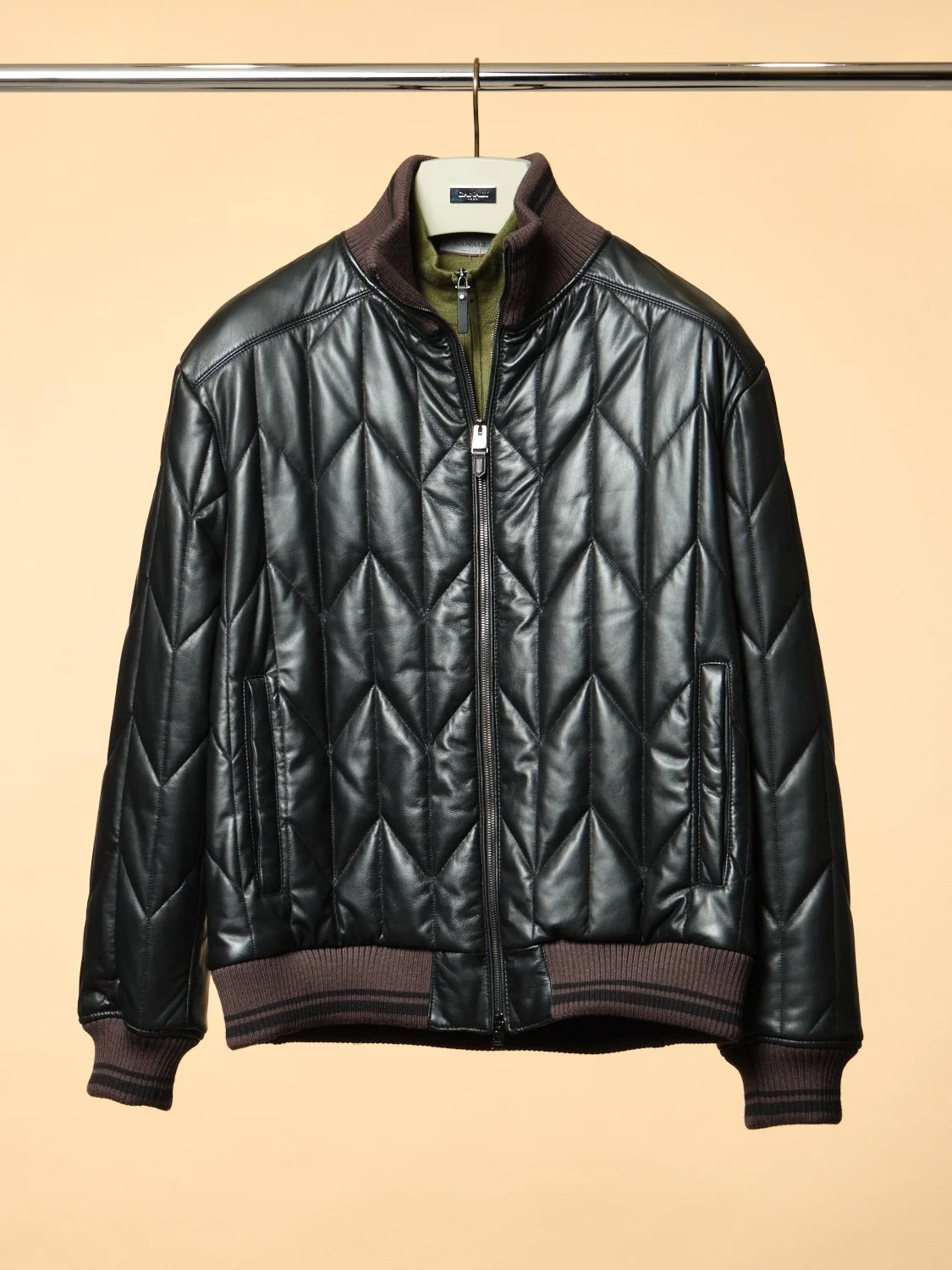 2. Black Lambskin jacket