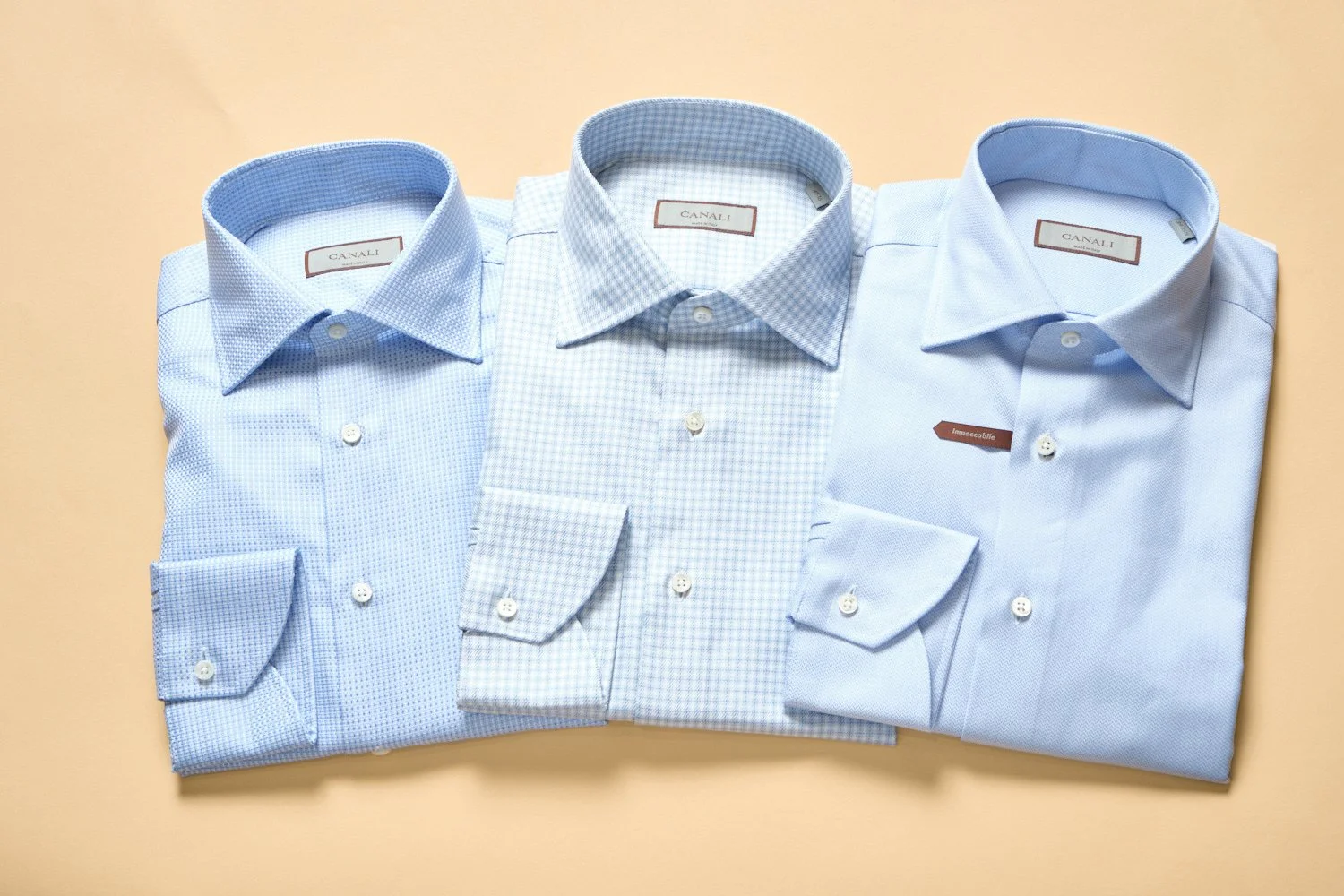 Pure cotton $495, Pure cotton $495, Impeccabile cotton $525, 