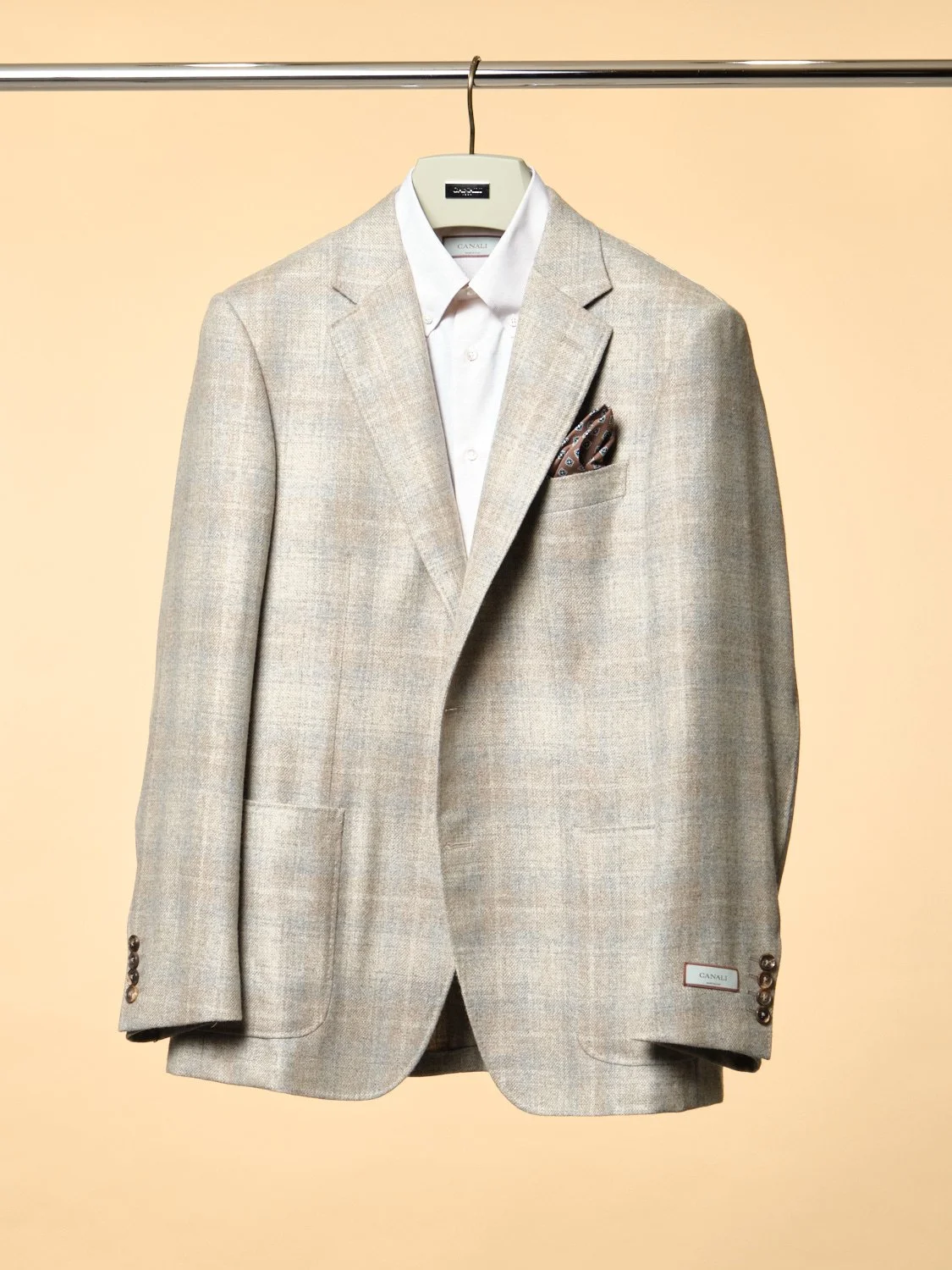 7. Cashmere in Grey and Tan Check