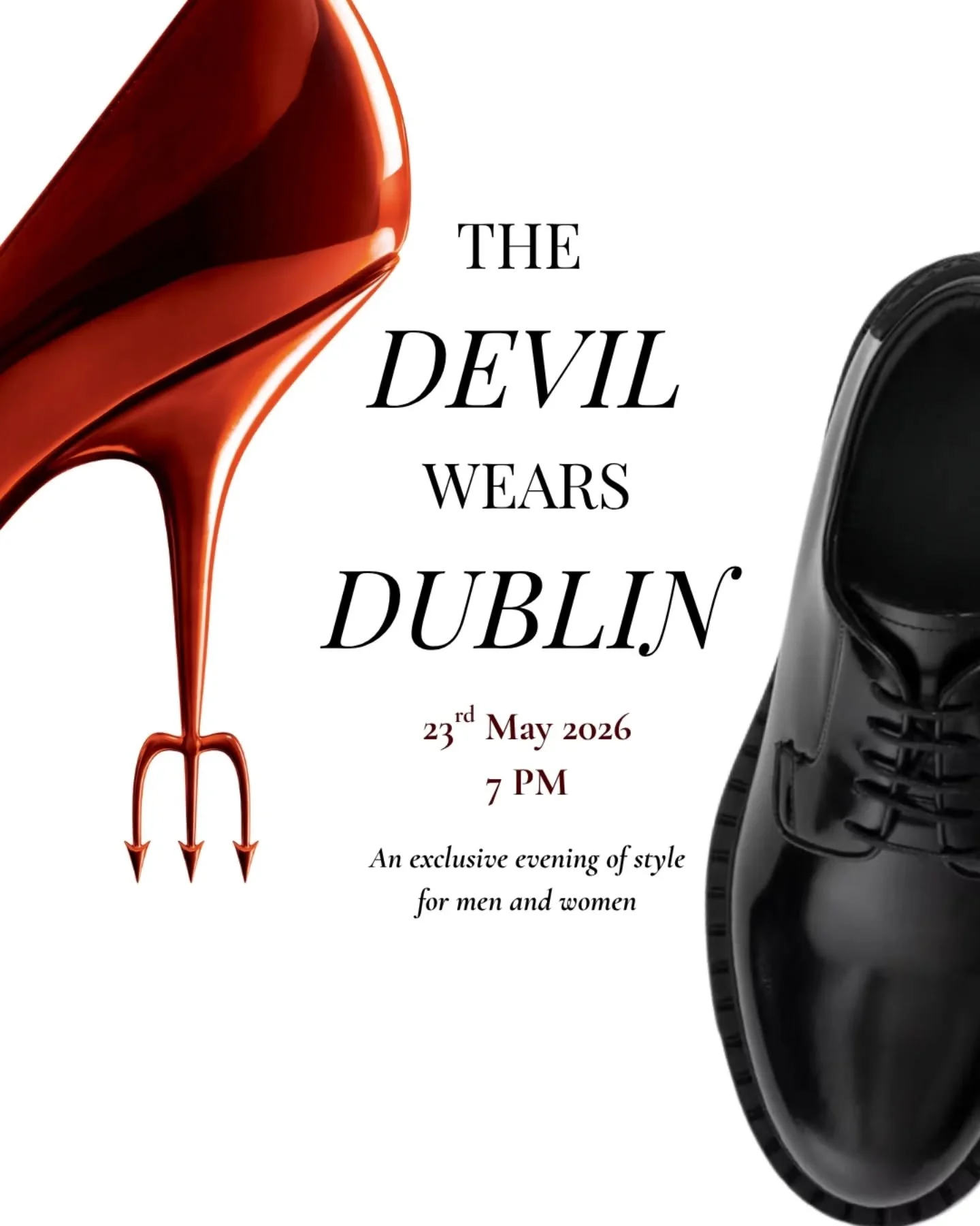 The devil is coming to Dublin. 👠🖤

The Devil Wears Prada 2 hits cinemas this May. And so does something equally unmissable.

Devil Wears Dublin is your exclusive invitation to Dublin's most glamorous evening of style, cocktails, and charisma, for t